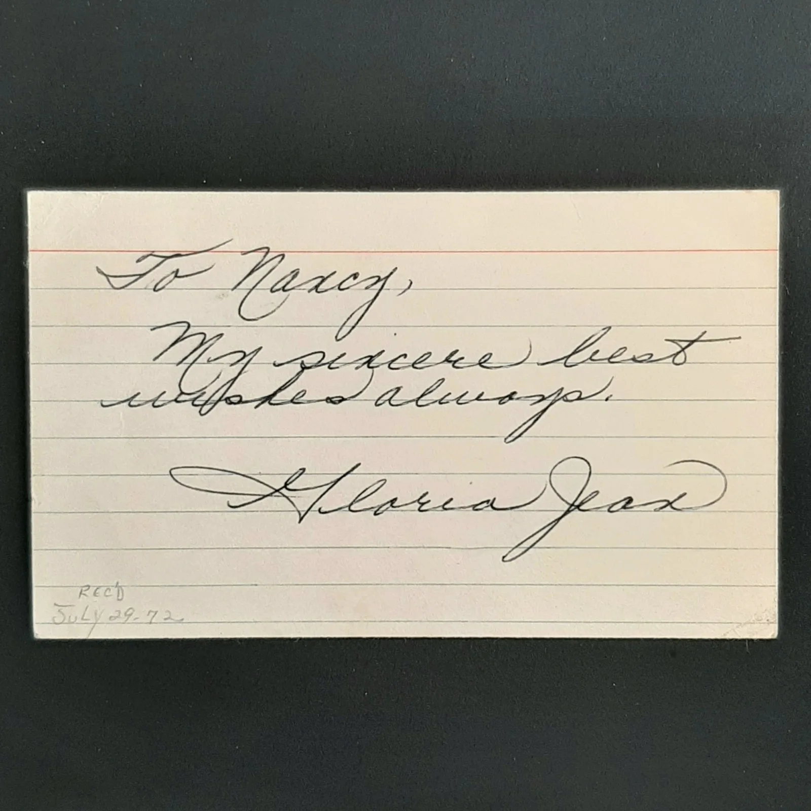 Gloria Jean — Actress Gloria Jean Signed Postcard Never Give a Sucker an Even Break W C Fields, изображение 3