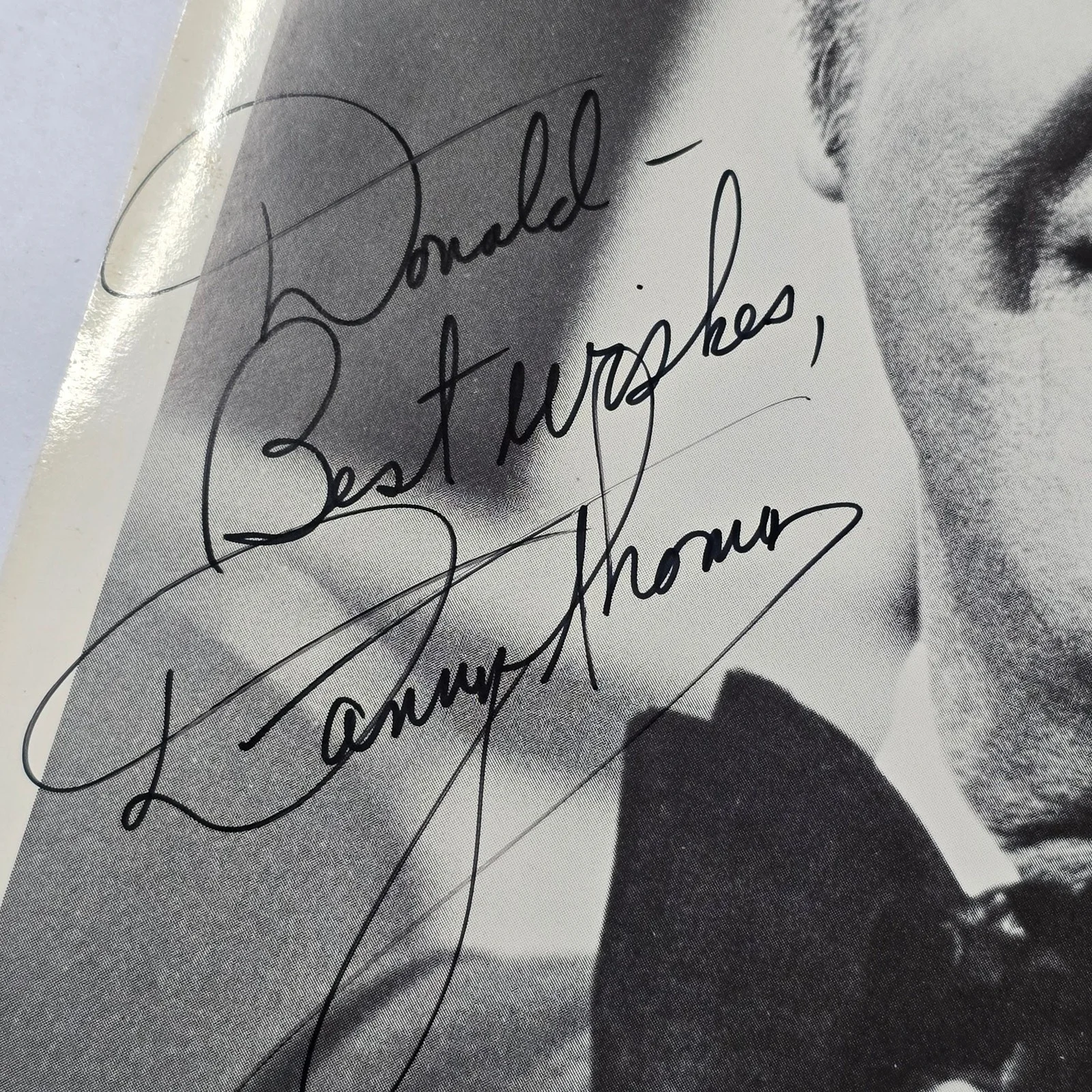 Danny Thomas — Danny Thomas Autographed Photo Signed Vintage Black & White Portrait Unframed, image 3