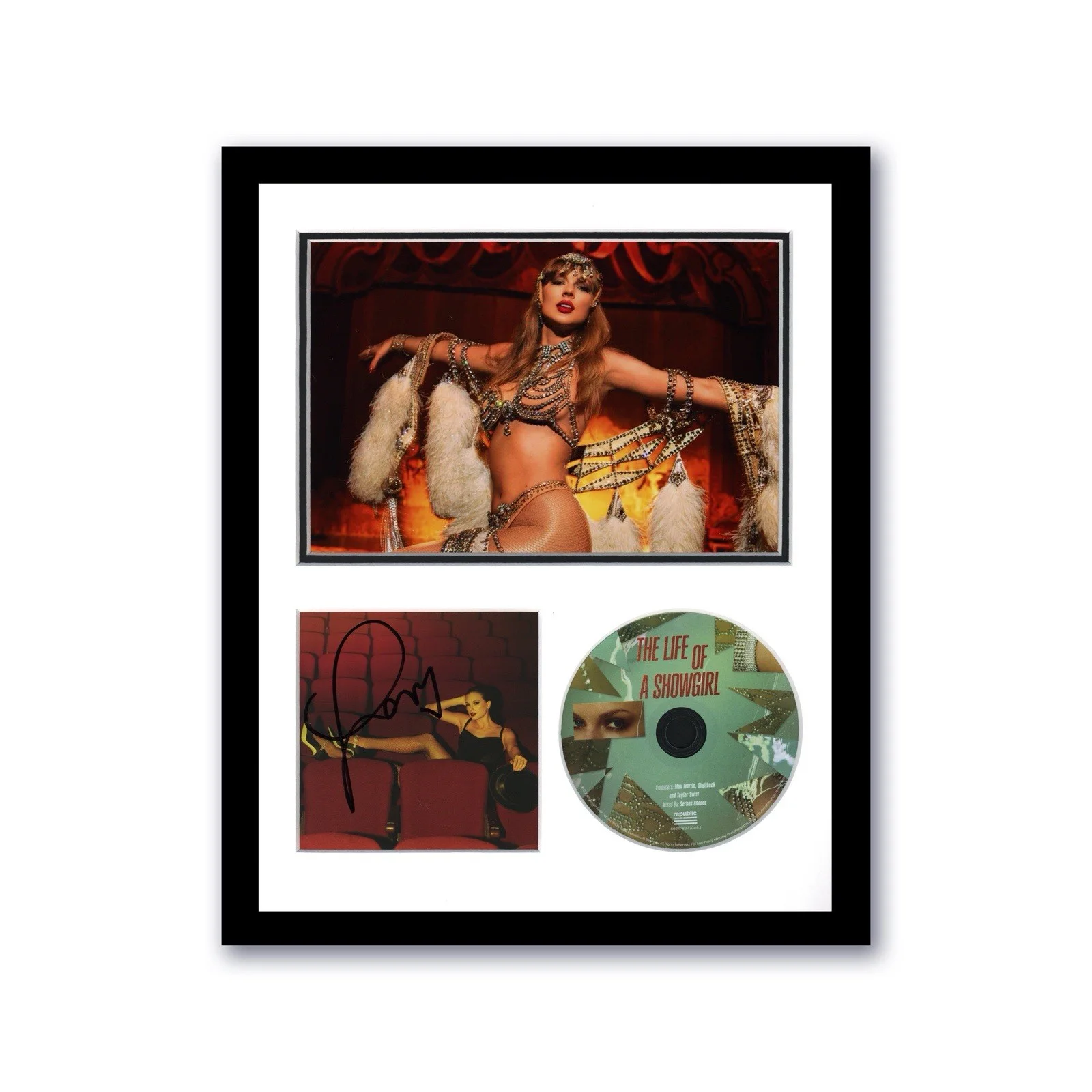 Taylor Swift — Taylor Swift "Life of a Showgirl" AUTOGRAPH Signed Framed 11x14 CD Display ACOA