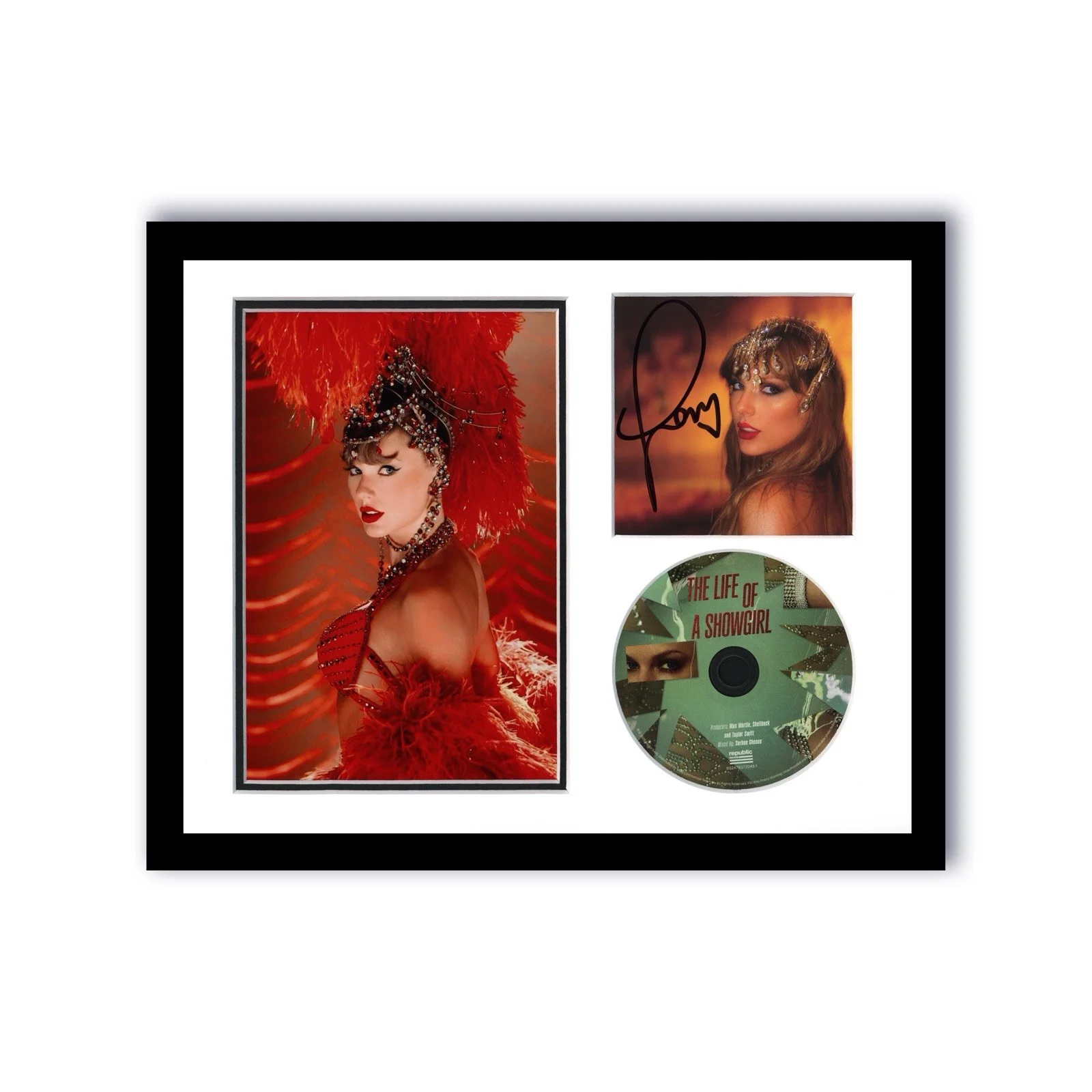 Taylor Swift — Taylor Swift "Life of a Showgirl" AUTOGRAPH Signed Framed 11x14 CD Display ACOA