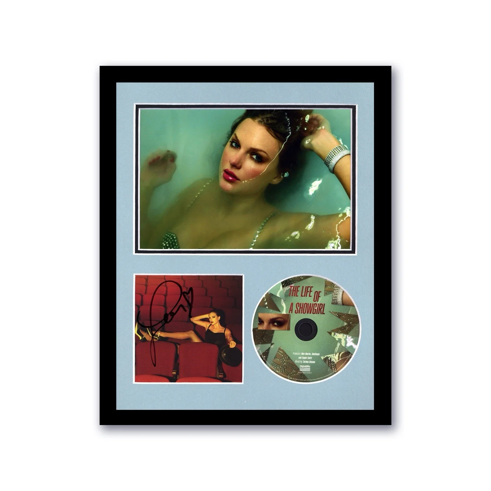 Taylor Swift — Taylor Swift "Life of a Showgirl" AUTOGRAPH Signed Framed 11x14 Display CD ACOA