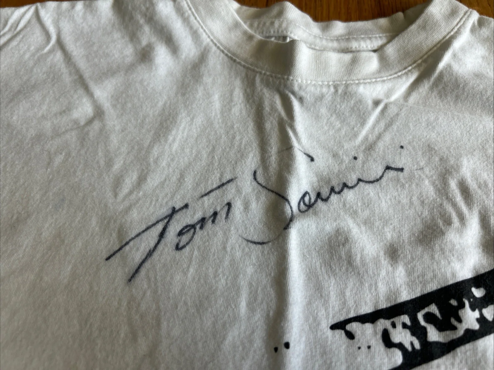 Tom Savini — I Was Slain By Tom Savini Autographed Signed White T-shirt Large, изображение 3