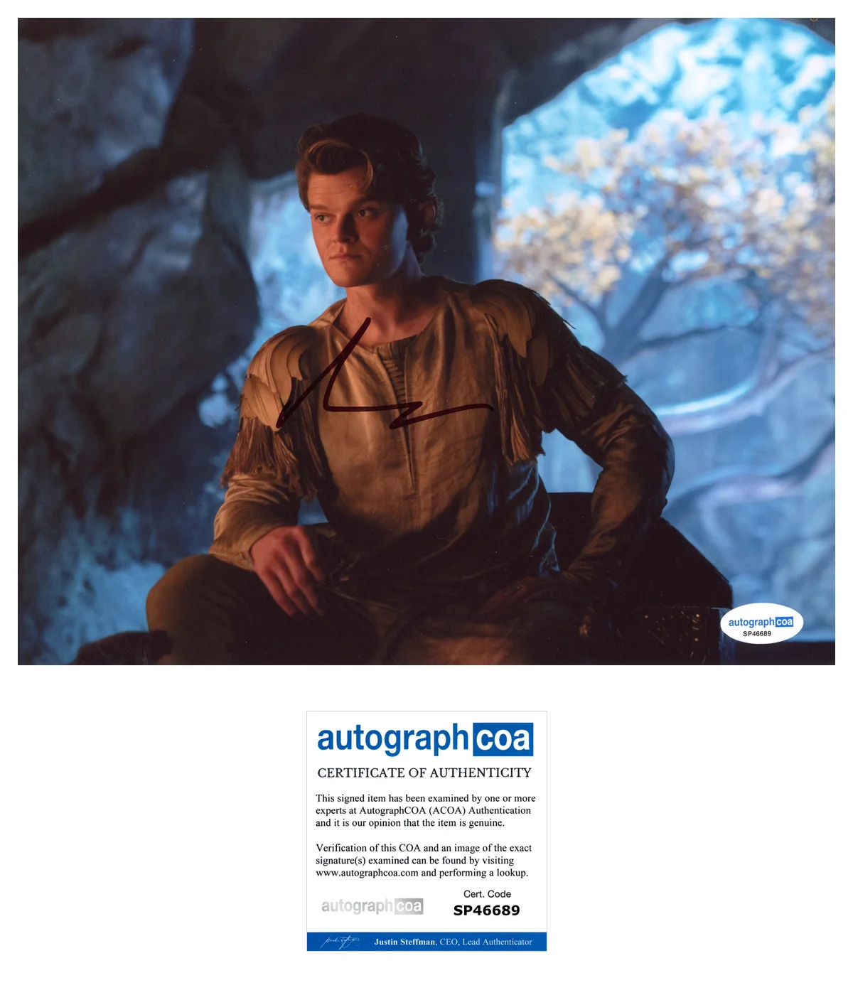 Robert Aramayo Rings of Power Autographed Signed 8x10 Photo ACOA, image 2