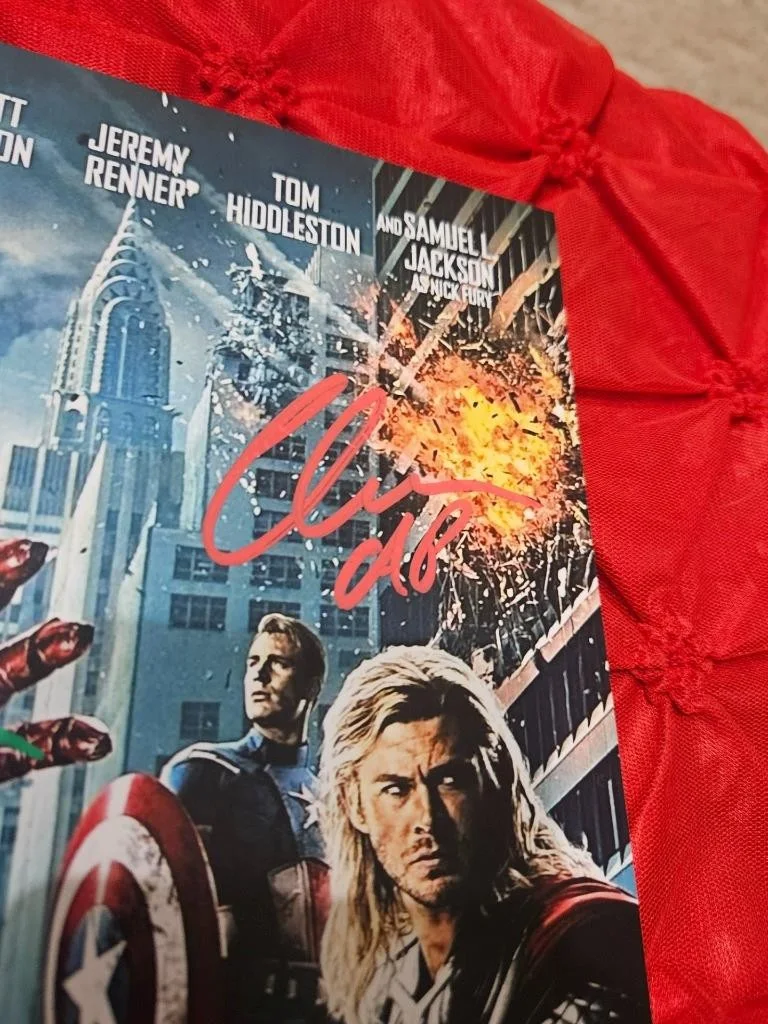 CHRIS EVANS SCARLETT JOHANSSON, HEMSWORTH, DOWNEY — EVANS JOHANSSON HEMSWORTH RUFFALO DOWNEY 5X CAST SIGNED 11X17 PHOTO AVENGERS COA, изображение 4