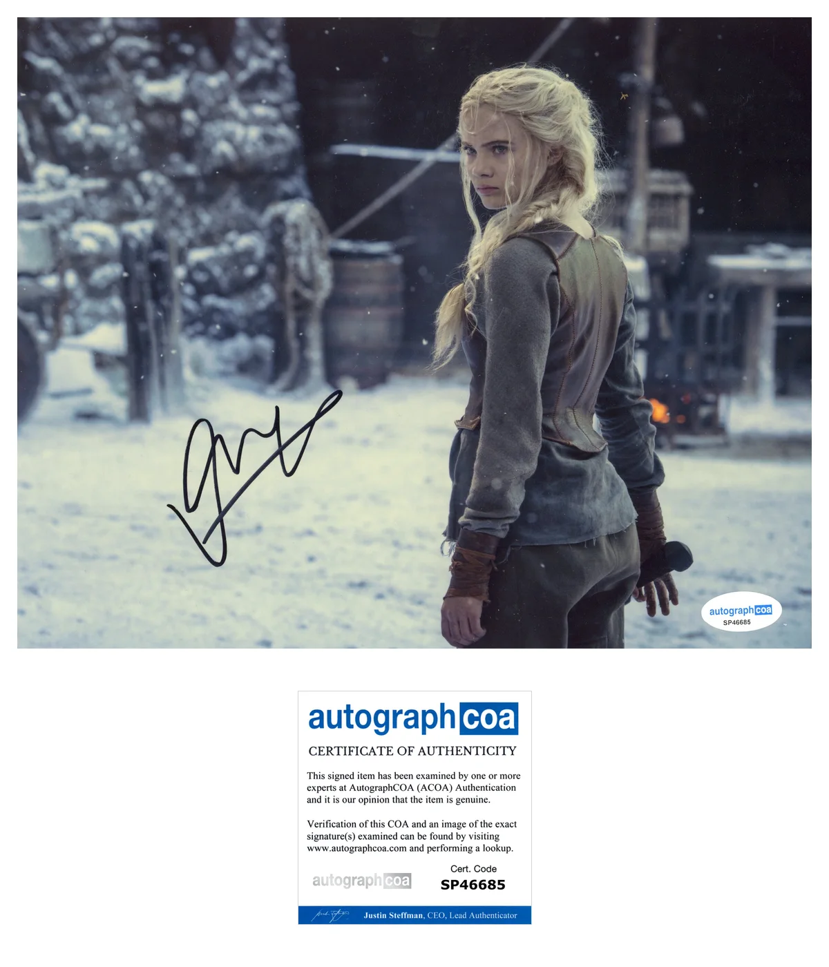 Freya Allan The Witcher Autographed Signed 8x10 Photo ACOA, изображение 2