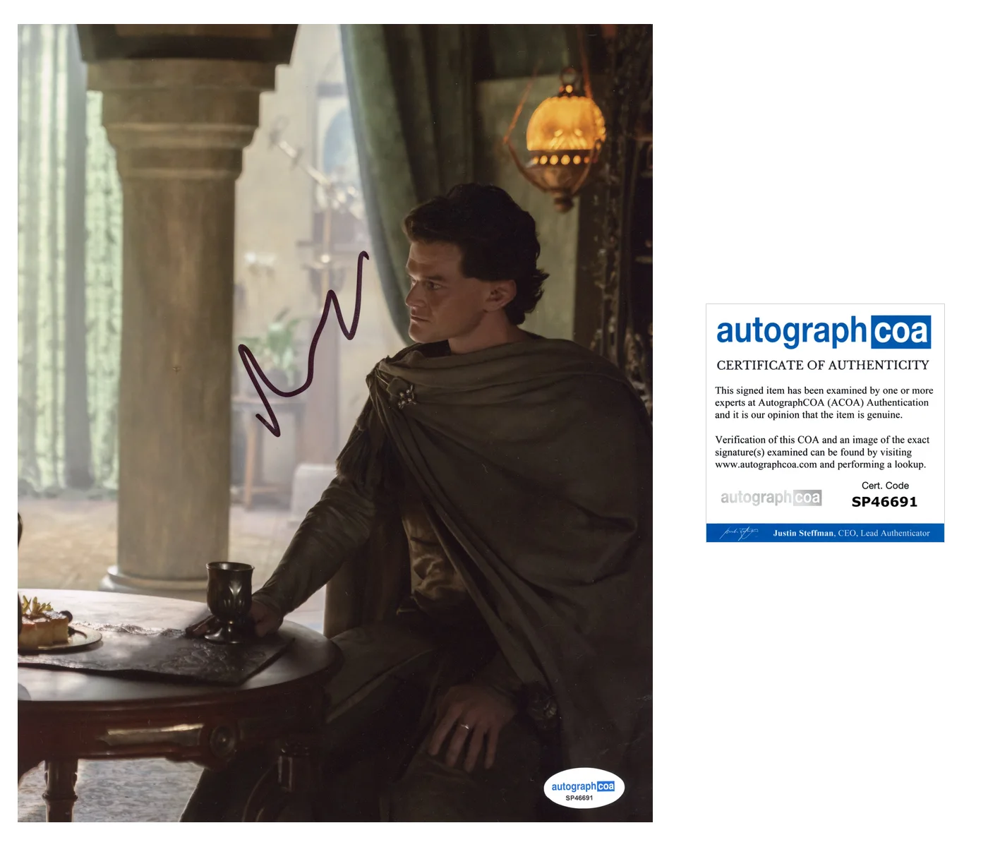 Robert Aramayo Rings of Power Autographed Signed 8x10 Photo ACOA, изображение 2