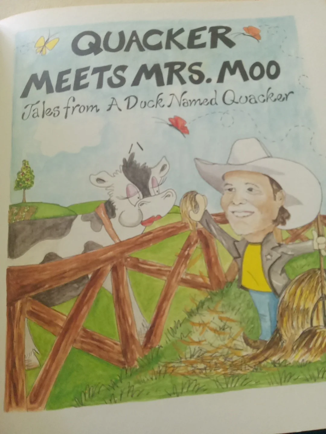 Quacker Meets Mrs Moo Autographed By Ricky Van Shelton 90's Country Music Star!, image 5