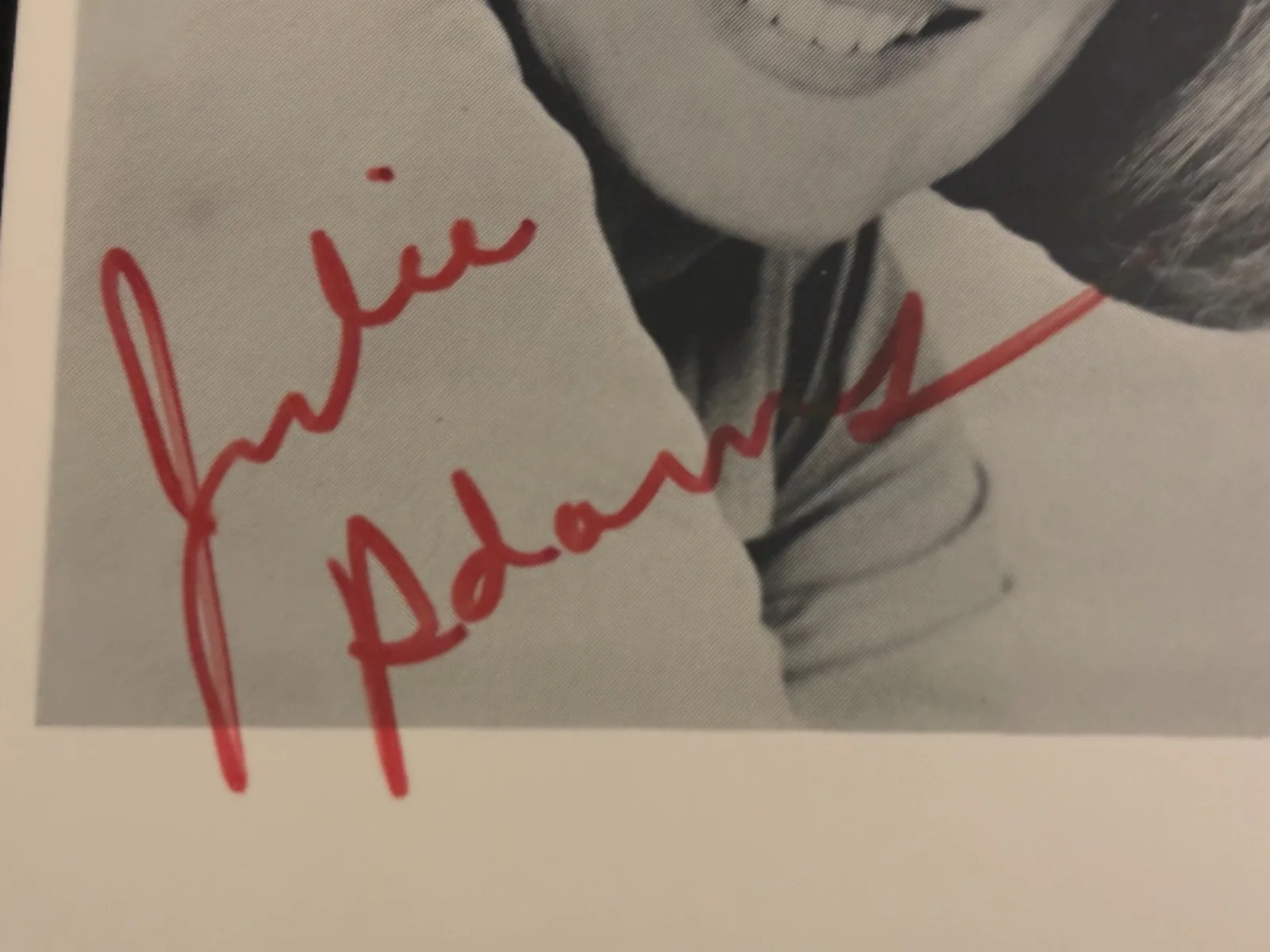 Julie Adams Signed photo 3 1/2 by 5 1/2, image 2