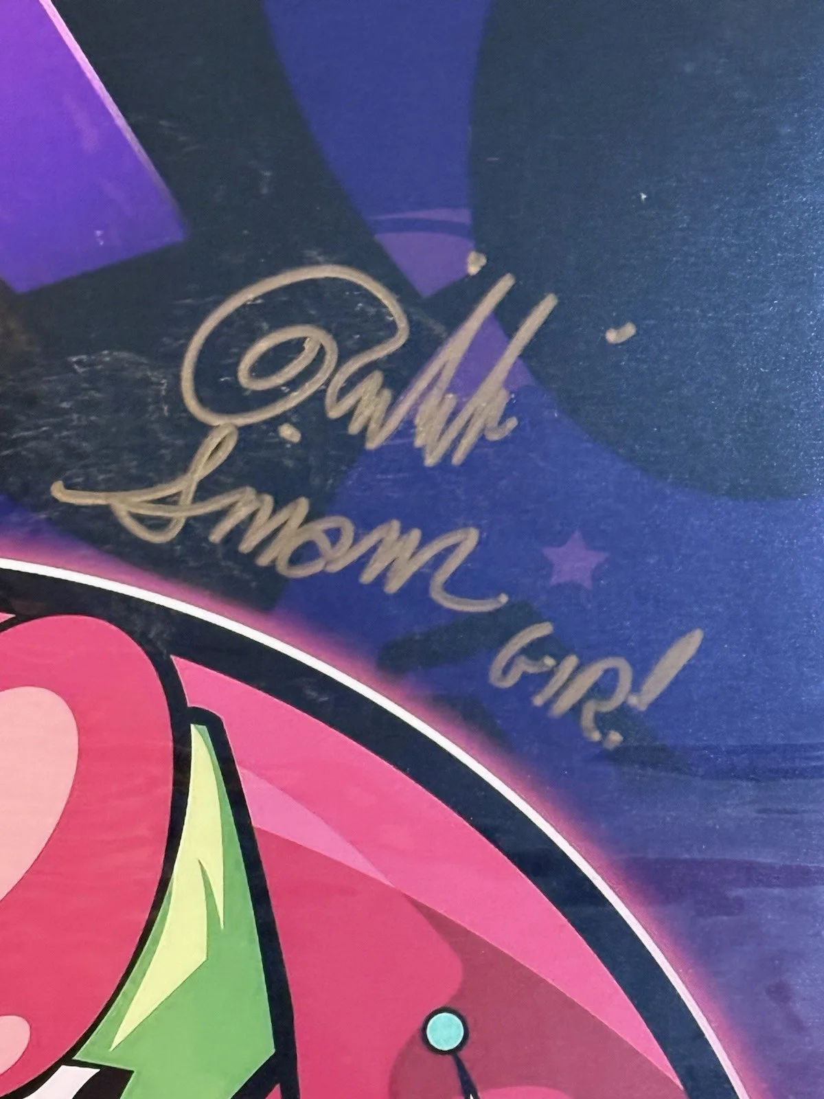 Horvitz, Simmons, Fahn — Rikki Simons, Richard Horvitz & Melissa Fahn Signed INVADER ZIM 11x17 (JSA), изображение 2