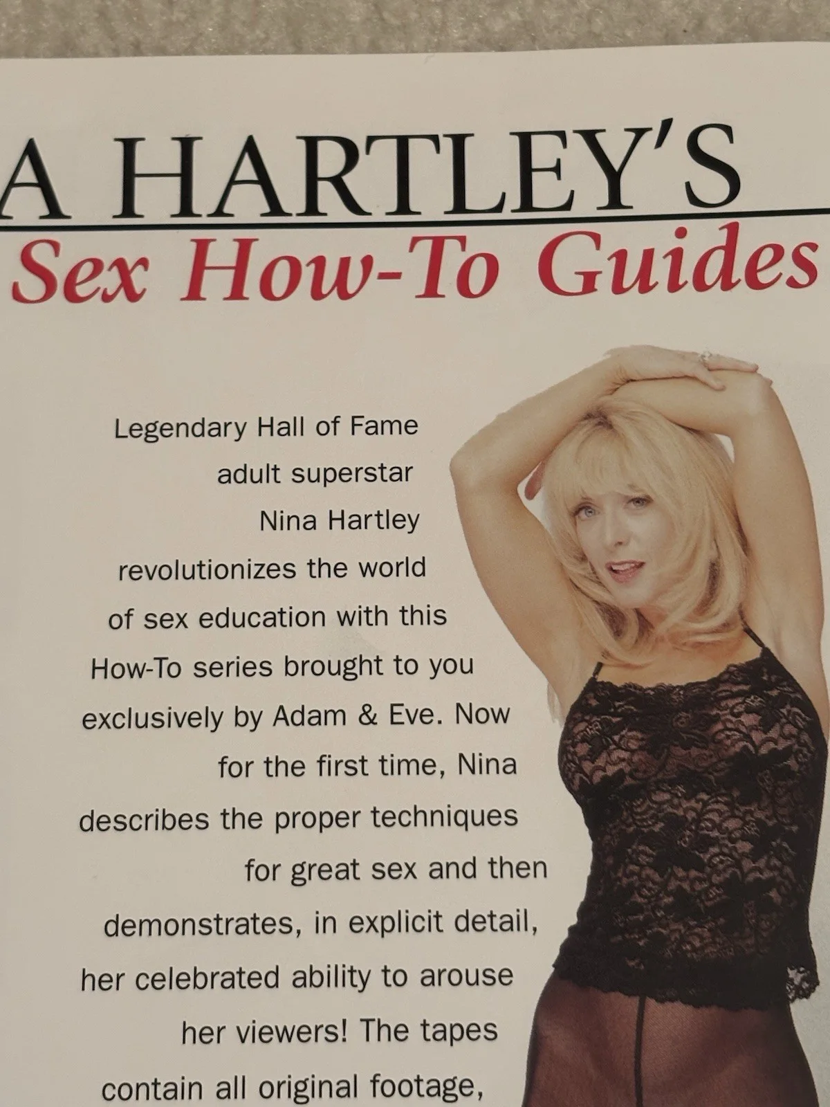 Nina Hartley — Nina Hartley Adult Star Signed HOW TO Promo Flyer Two/Sided 8x10 with COA, изображение 2