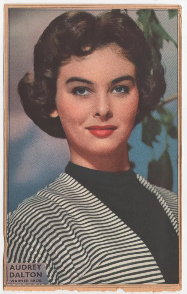 Audrey Dalton Signed Card 1954 / Autographed Actress Titanic, изображение 2