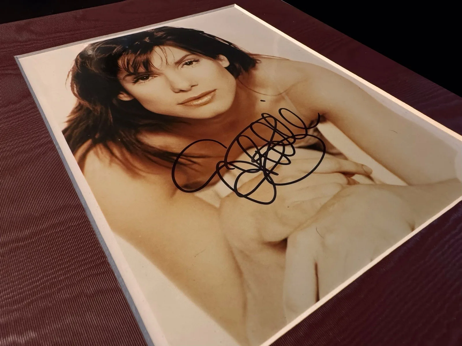 Sandra Bullock — Sandra Bullock Hard Signed Photo COA Matted W/t Invoice Star Struck Int’L, изображение 3