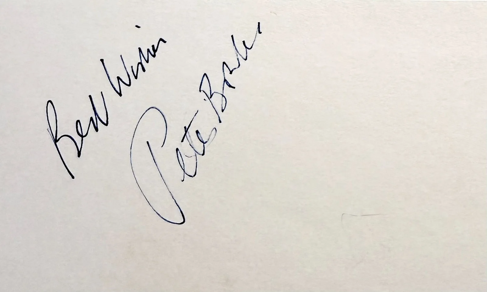 Peter Bowles — PETER BOWLES Autograph Signed 3" x 5" INDEX CARD The Legend of Hell House STIGMA, изображение 3