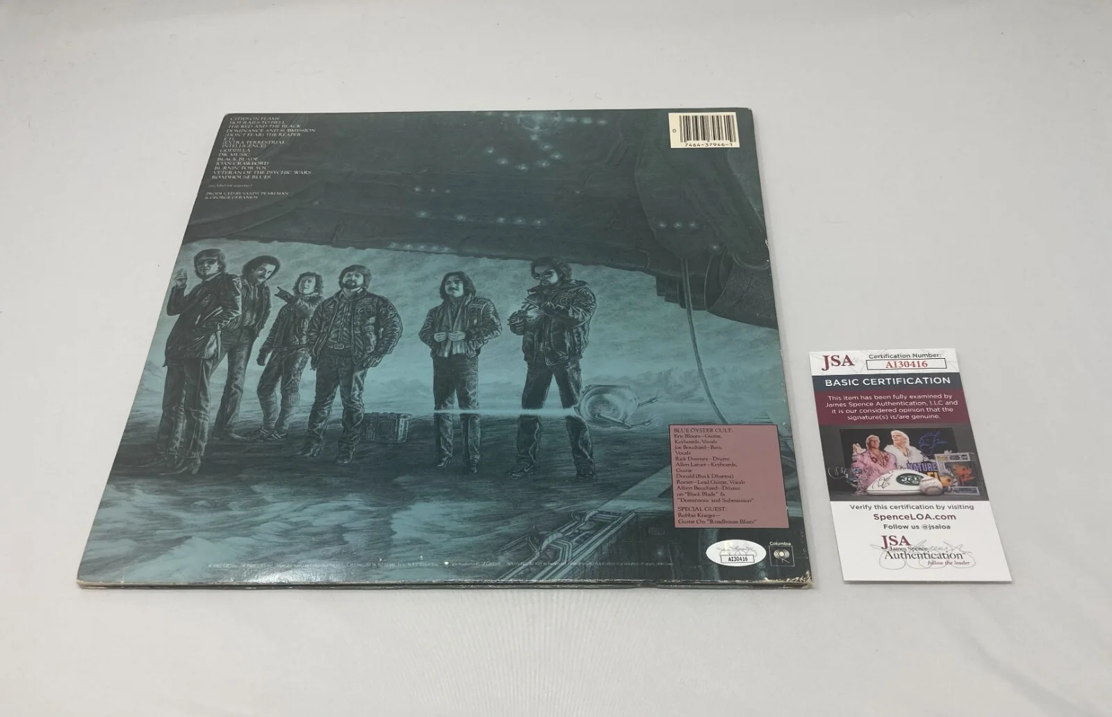 Blue Oyster Cult álbum extraterrestre ao vivo assinado JSA CERTIFICADO DE AUTENTICIDADE (Bloom & Buck), изображение 2