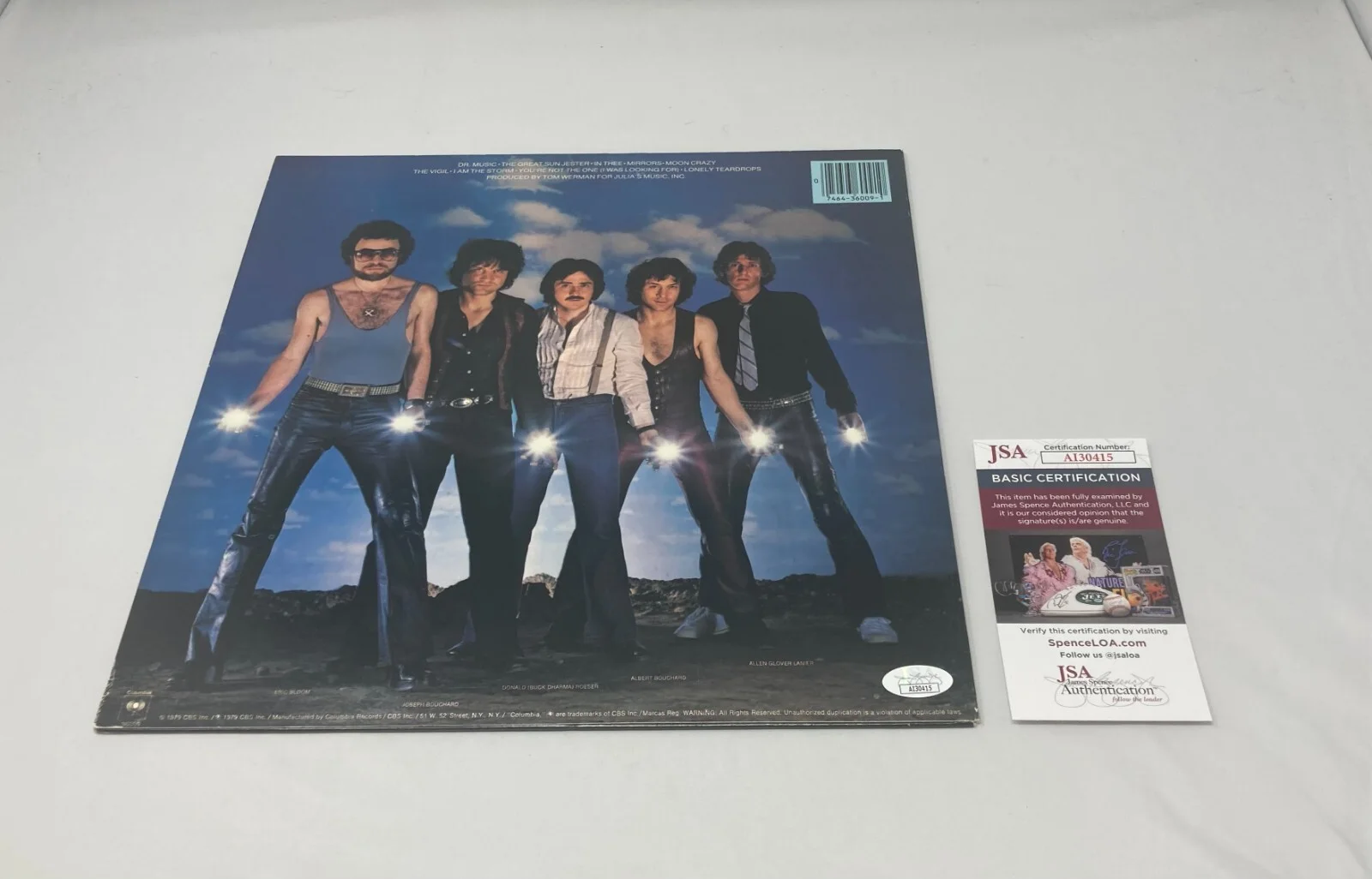 Blue Oyster Cult signed Mirrors Album JSA COA (Bloom & Buck), image 2