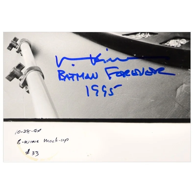 Val Kilmer — Val Kilmer Autographed Batman Forever Original Batwing Framed Reference Photo, image 4