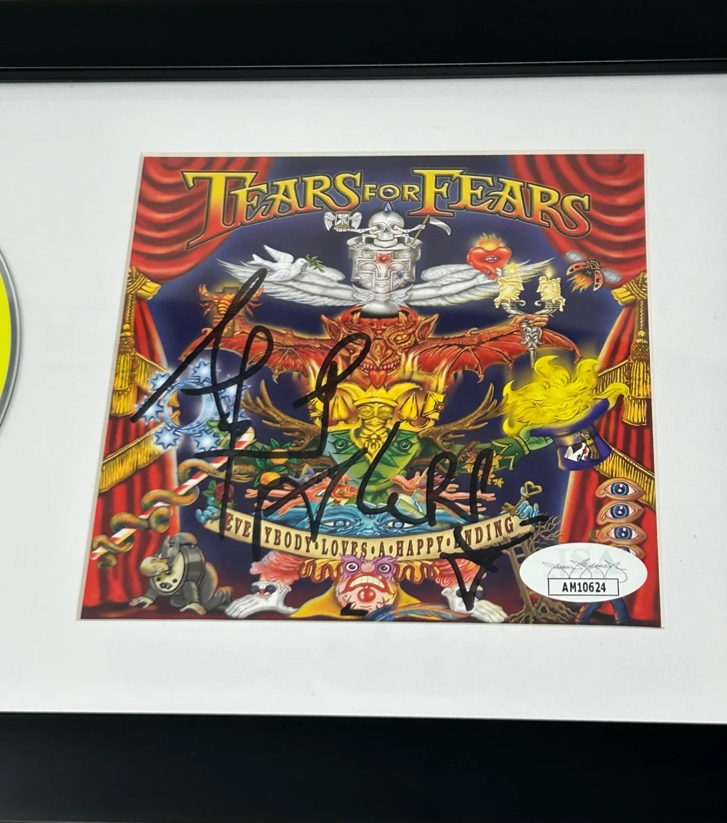 Tears For Fears signed From Everybody Loves Happy Ending Framed CD Cover JSA COA, image 2