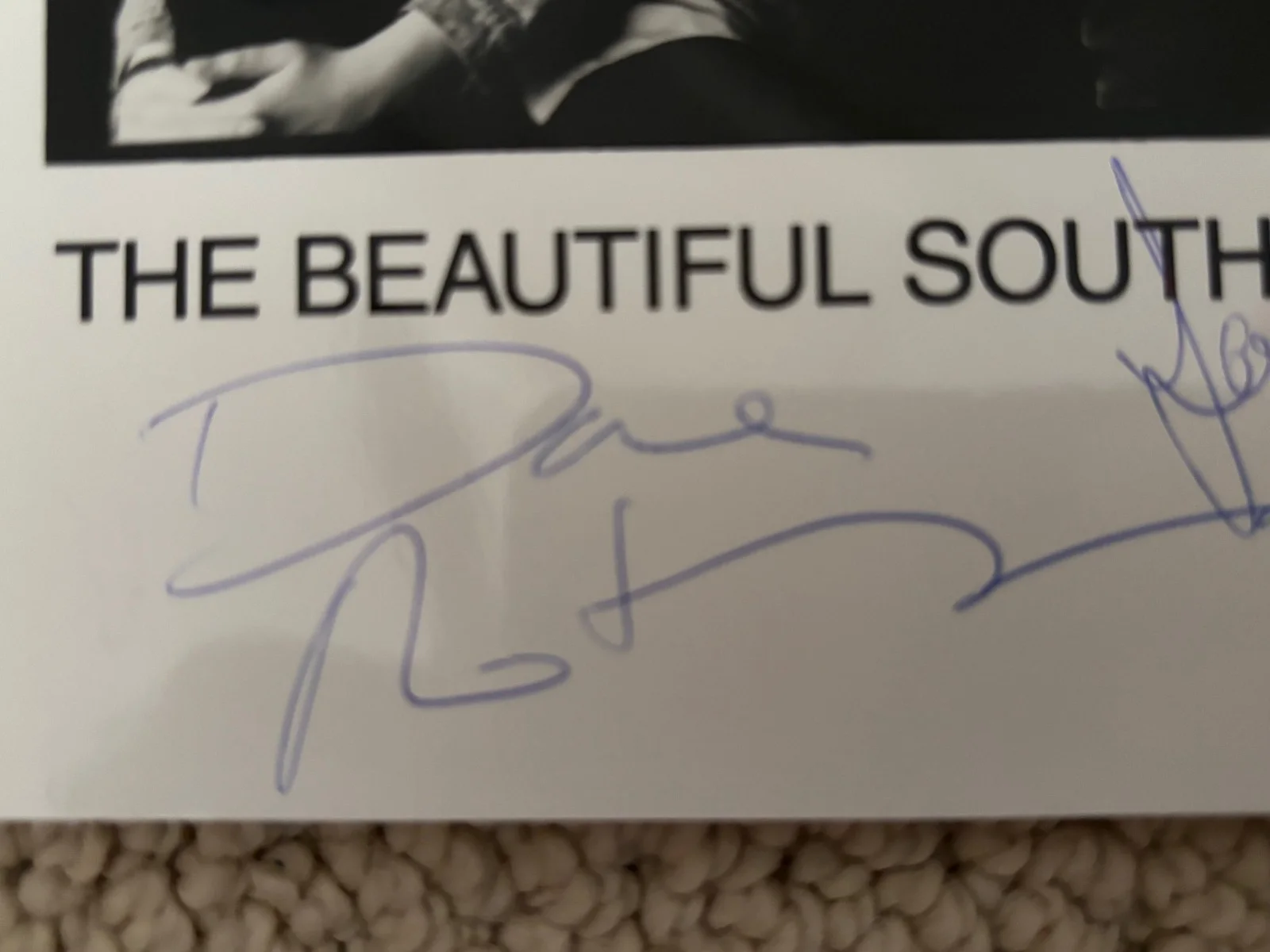 The Beautiful South – Signed (8” x 10”) Autographed black and white photo, image 4