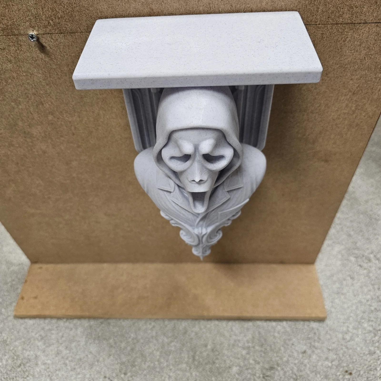 Scream Ghostface Inspired 3d Stone Effect Wall Corbel Shelf, image 2