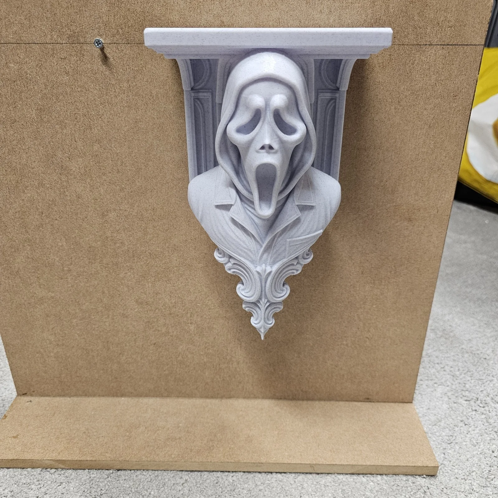 Scream Ghostface Inspired 3d Stone Effect Wall Corbel Shelf, image 3
