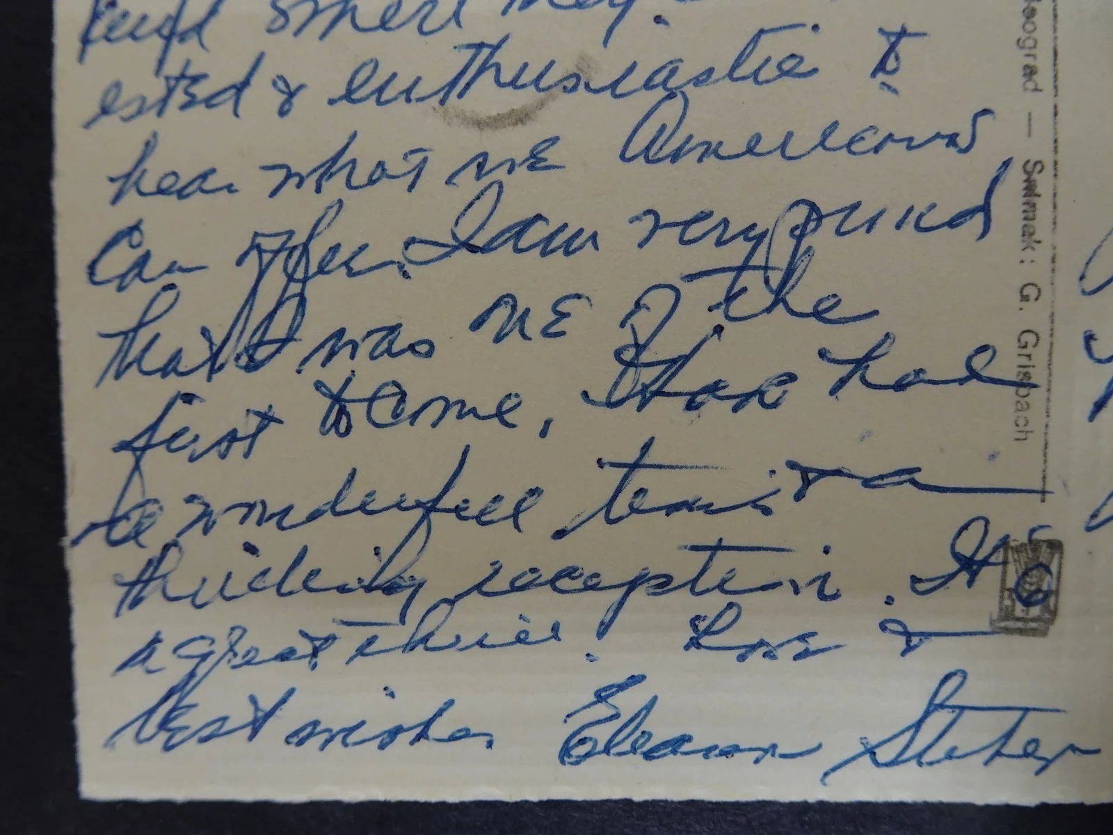 Eleanor Steber — Eleanor Steber American Opera Soprano Autograph Postcard to Symphony Manager, image 4