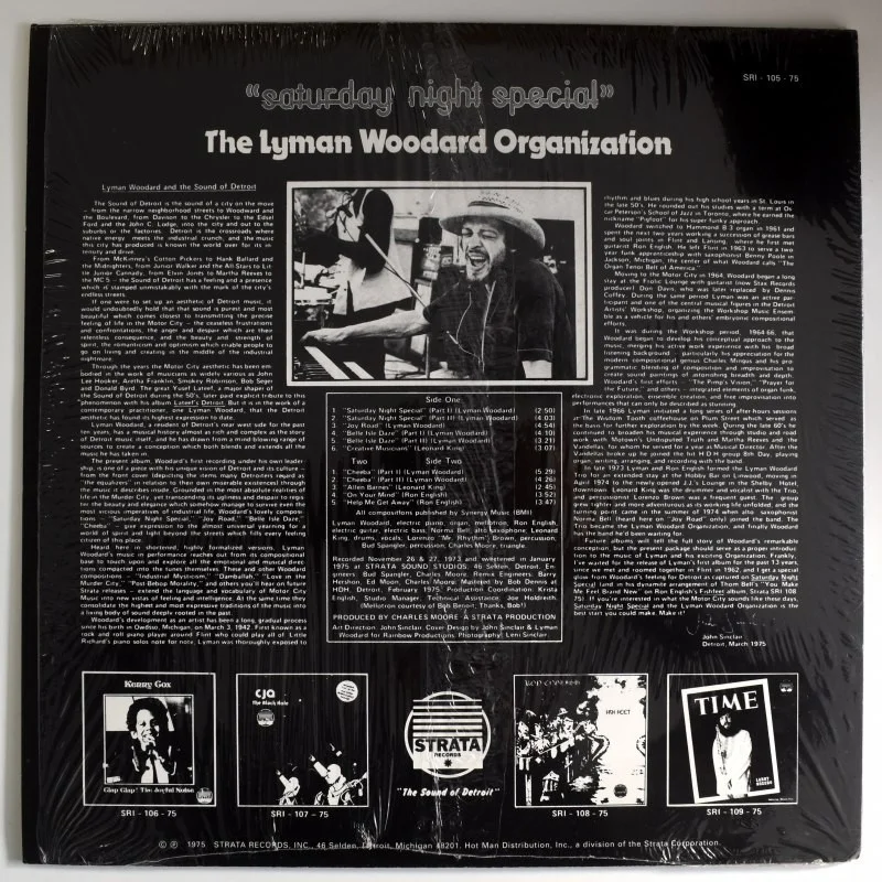 The Lyman Woodard Organization - Saturday Night Special [LP], изображение 3