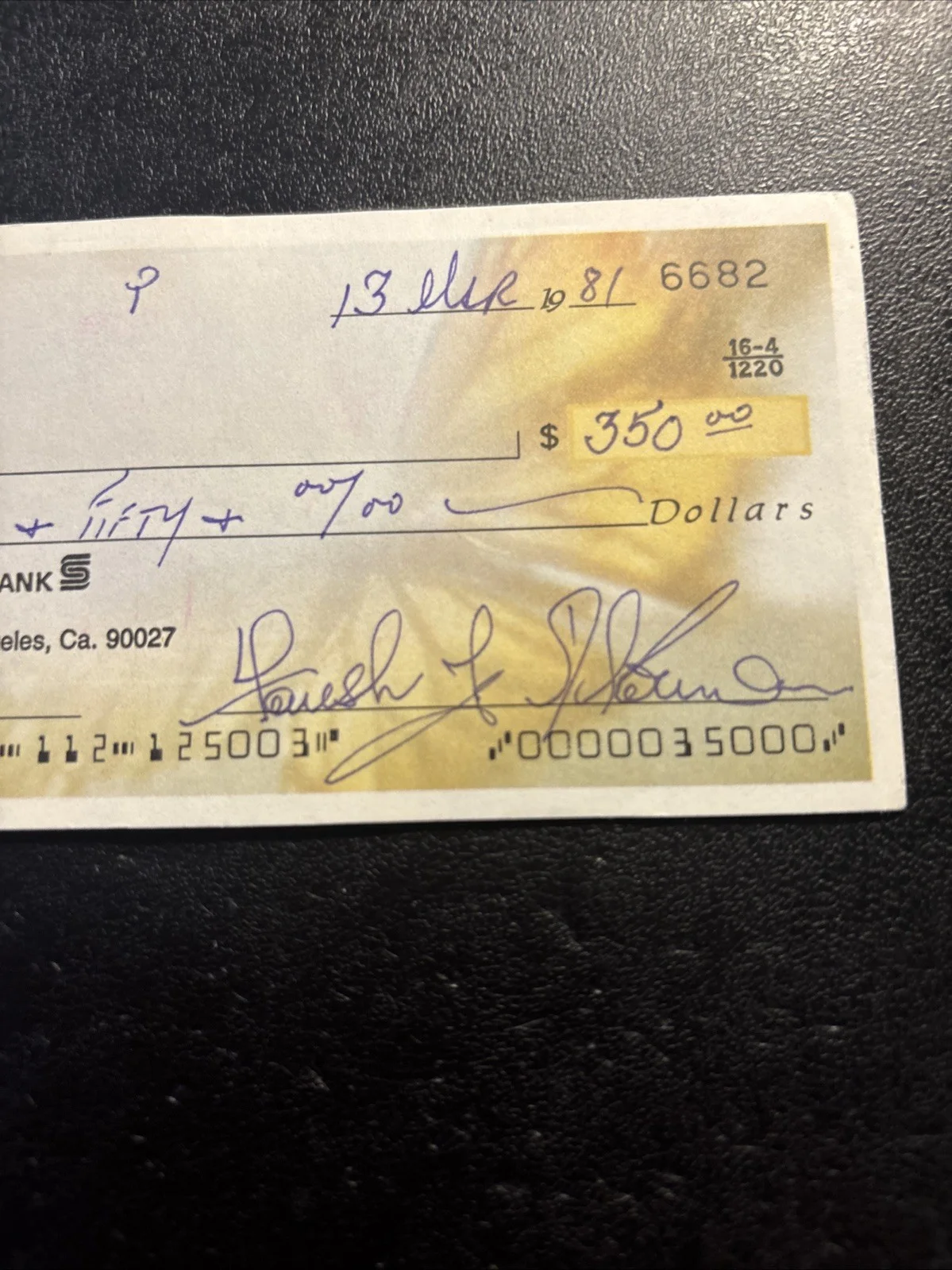 Forrest J Ackerman Signed Check Lot (13) Estate Fresh Horror Sci-Fi, image 2