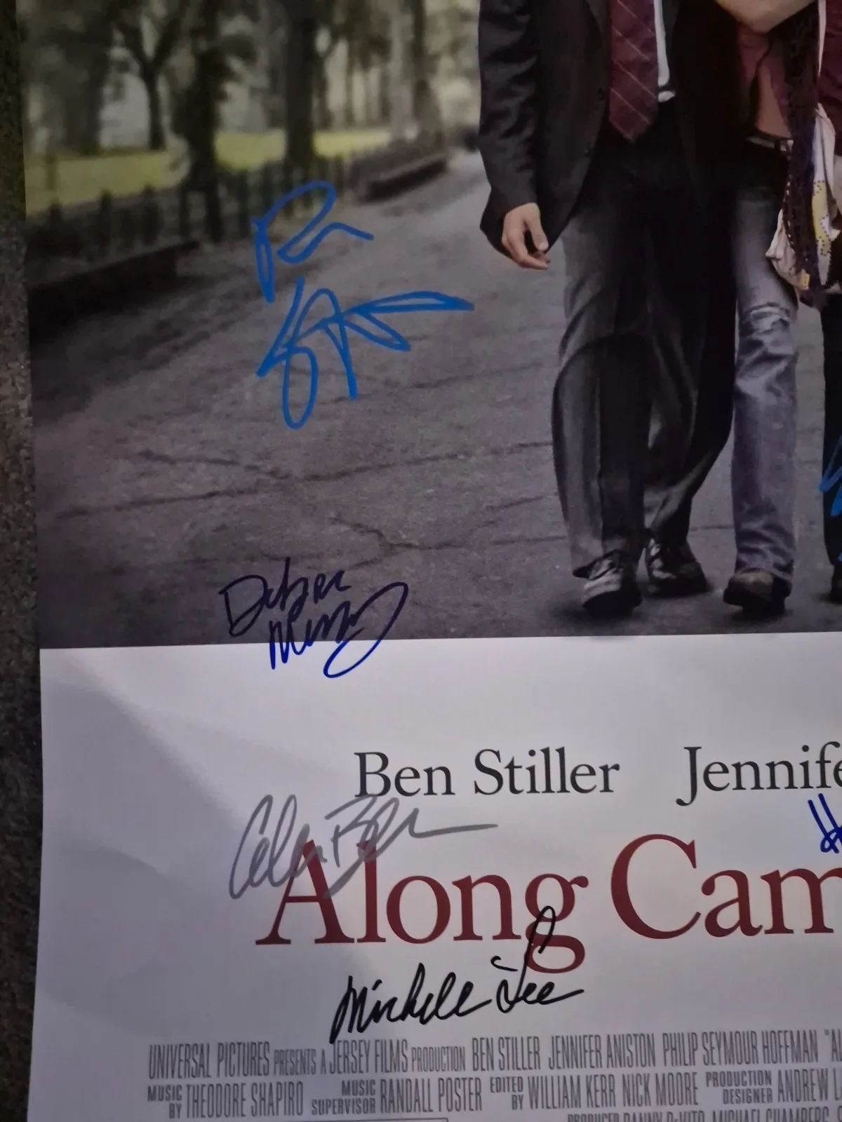 SEE BELOW — ALONG CAME POLLY --MOVIE POSTER SIGNED W/ COA 2sided teaser ekim, изображение 4