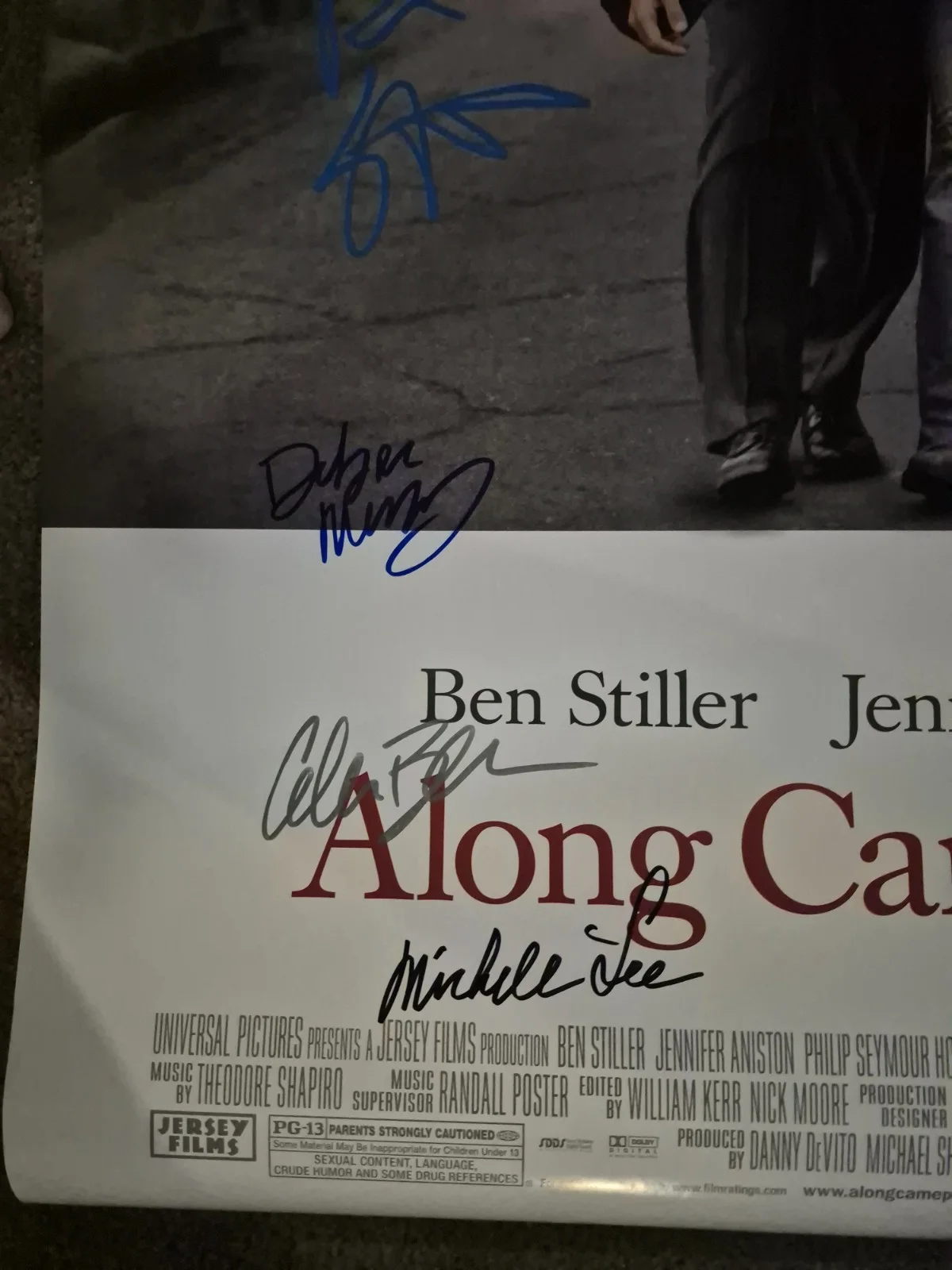SEE BELOW — ALONG CAME POLLY --MOVIE POSTER SIGNED W/ COA 2sided teaser ekim, изображение 5