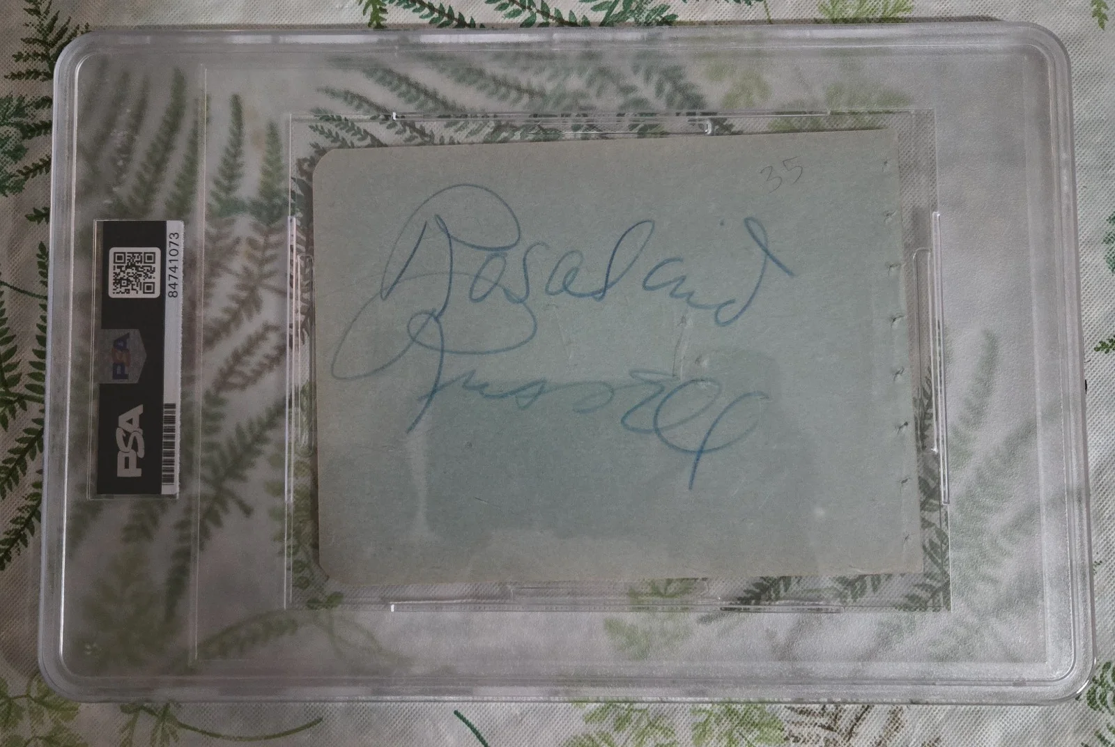 PSA DNA Jackie Coogan & Rosalind Russell Dual Signed Album Page Auto, image 2