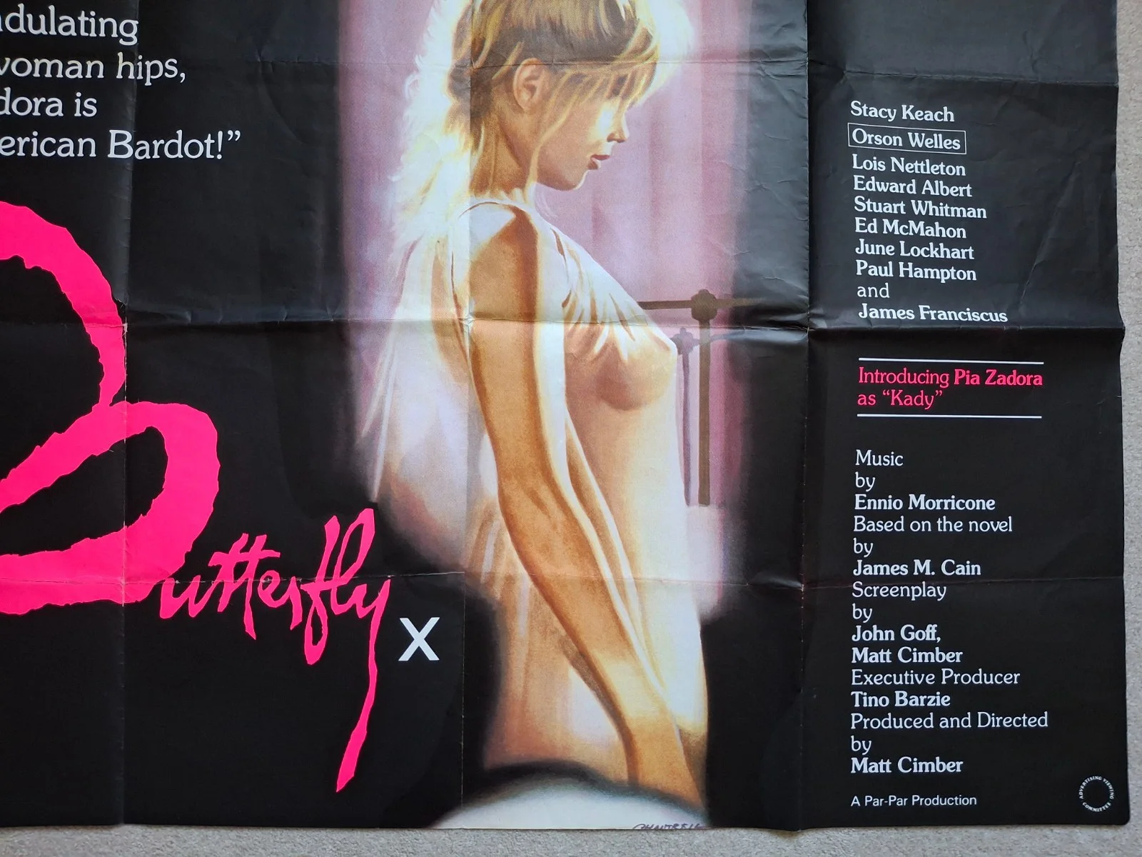 BUTTERFLY (1982) Rare & Original Movie Cinema Film Quad Poster Pia Zadora, изображение 4