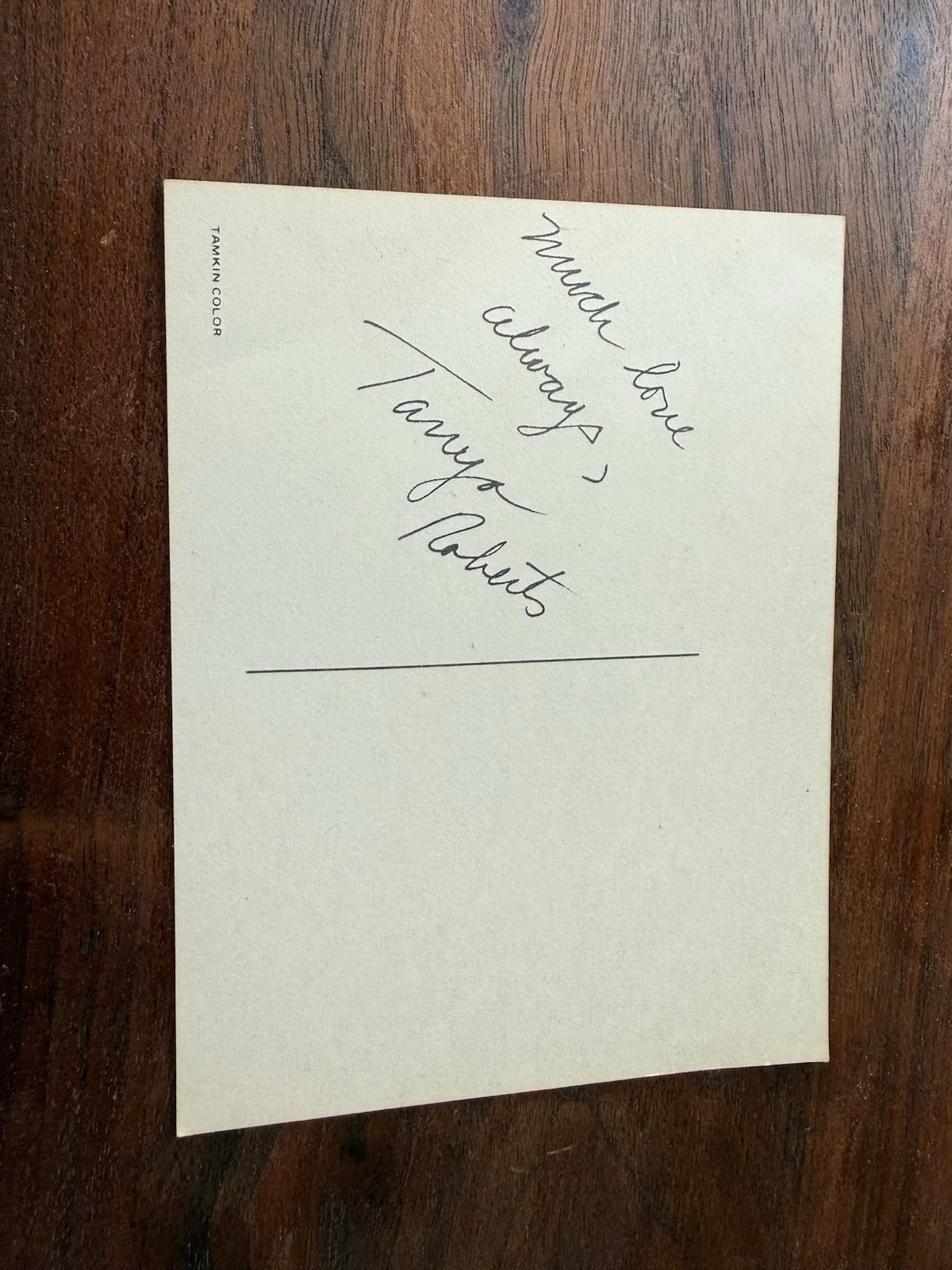 Tanya Roberts — TANYA ROBERTS ACTRESS Charlie’s Angel Sheena Bond Girl SIGNED Autograph (back), изображение 3