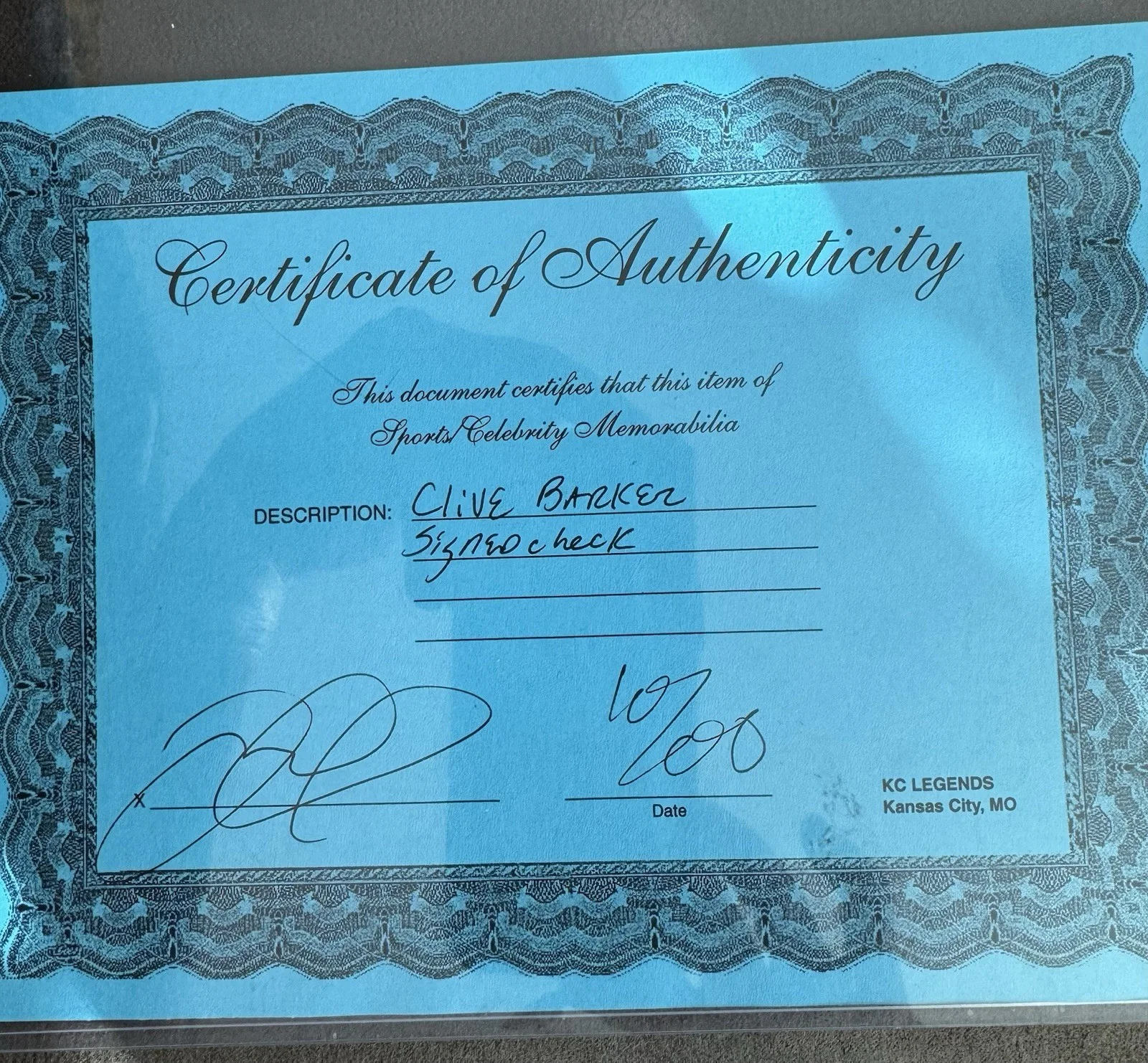 Clive Barker — Clive Barker Autographed 3x5 Index Card Hellraiser W/ COA Horror Director, изображение 2