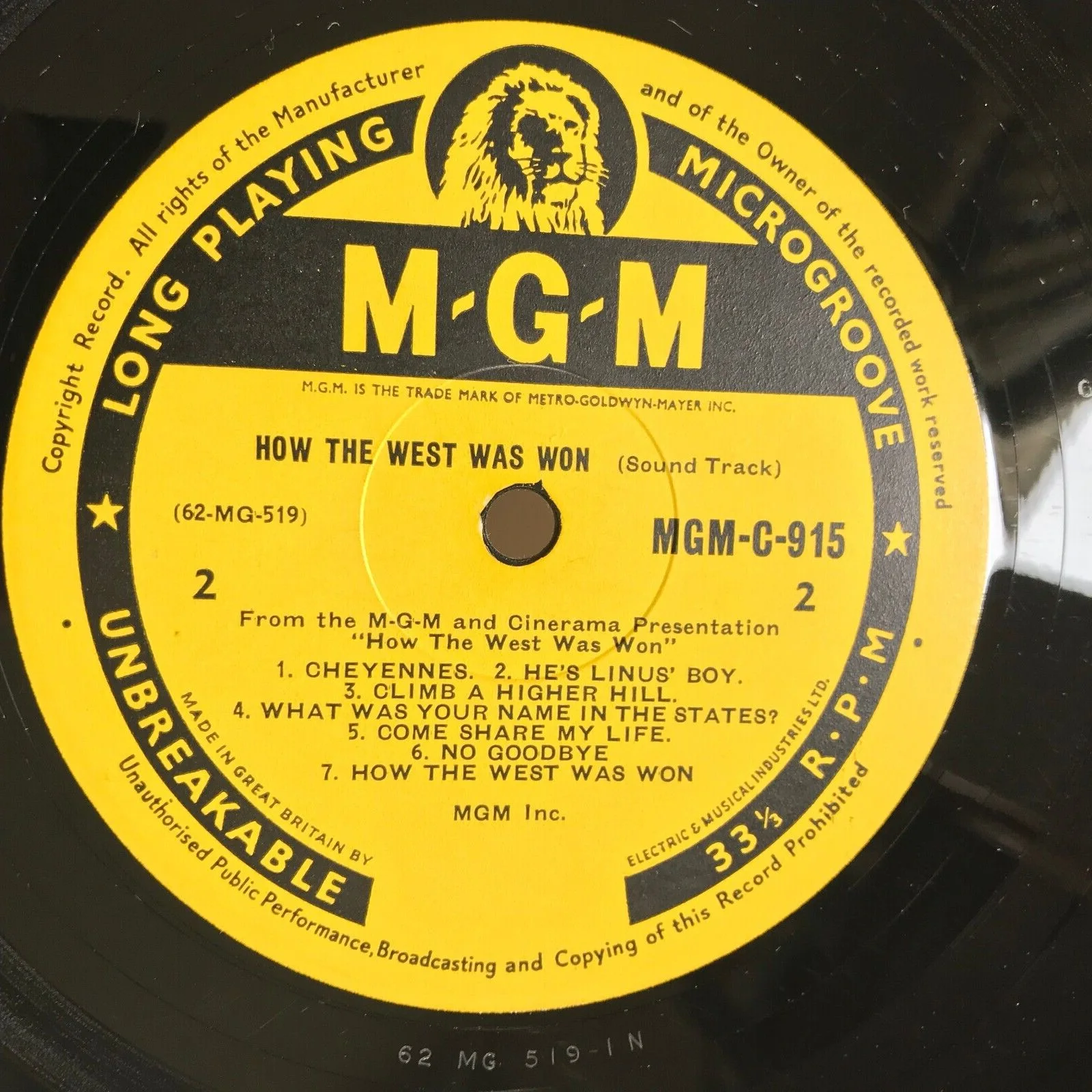 How the West Was Won Soundtrack Vinyl LP + Movie Cinema Programme Book, image 5
