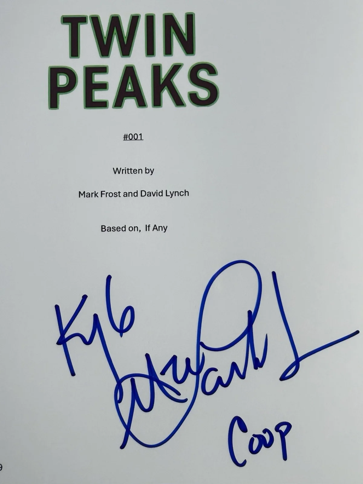 Kyle MacLachlan — KYLE MACLACHLAN SIGNED + COOPER TWIN PEAKS 8.5X11 SCRIPT COVER BECKETT COA-D, image 2