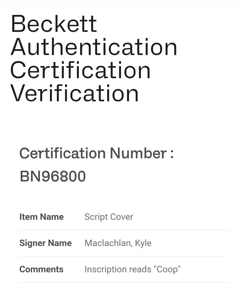 Kyle MacLachlan — KYLE MACLACHLAN SIGNED + COOPER TWIN PEAKS 8.5X11 SCRIPT COVER BECKETT COA-C, image 4