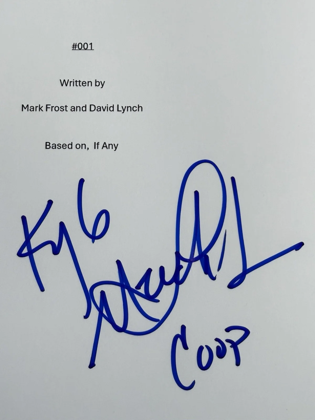 KYLE MACLACHLAN — KYLE MACLACHLAN SIGNED + COOPER TWIN PEAKS 8.5X11 SCRIPT COVER BECKETT COA-B, image 2