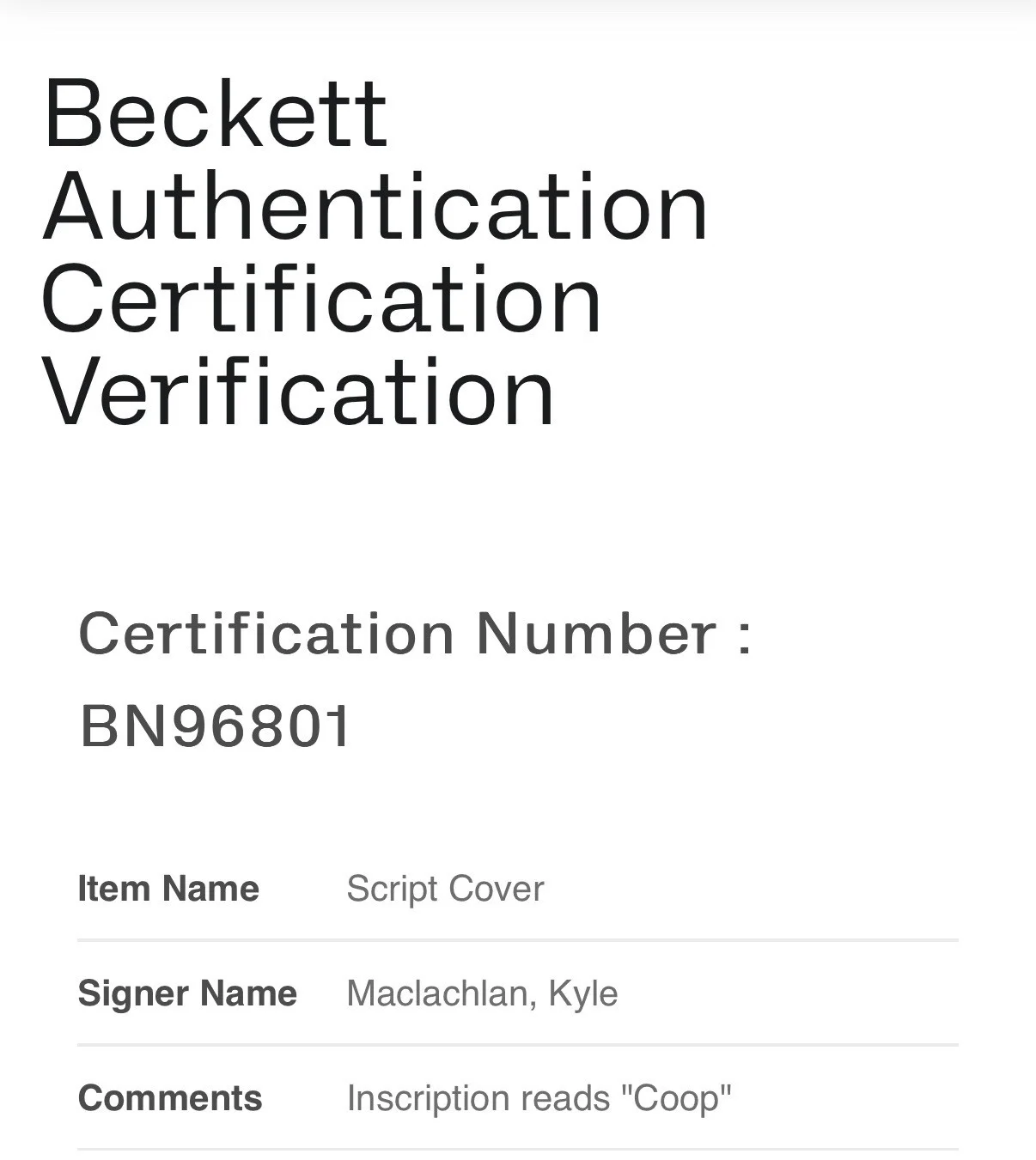 KYLE MACLACHLAN — KYLE MACLACHLAN SIGNED + COOPER TWIN PEAKS 8.5X11 SCRIPT COVER BECKETT COA-B, image 4