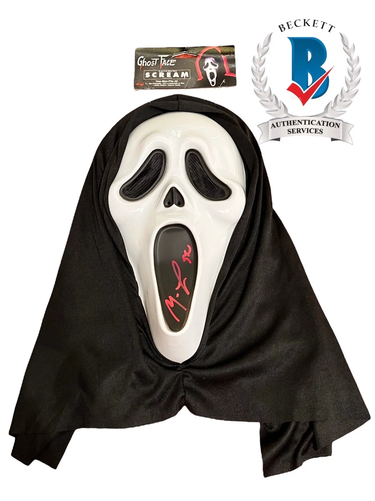 Matthew Lillard — MATTHEW LILLARD SIGNED SCREAM GHOSTFACE MASK STU INSCRIBED BECKETT COA W801735