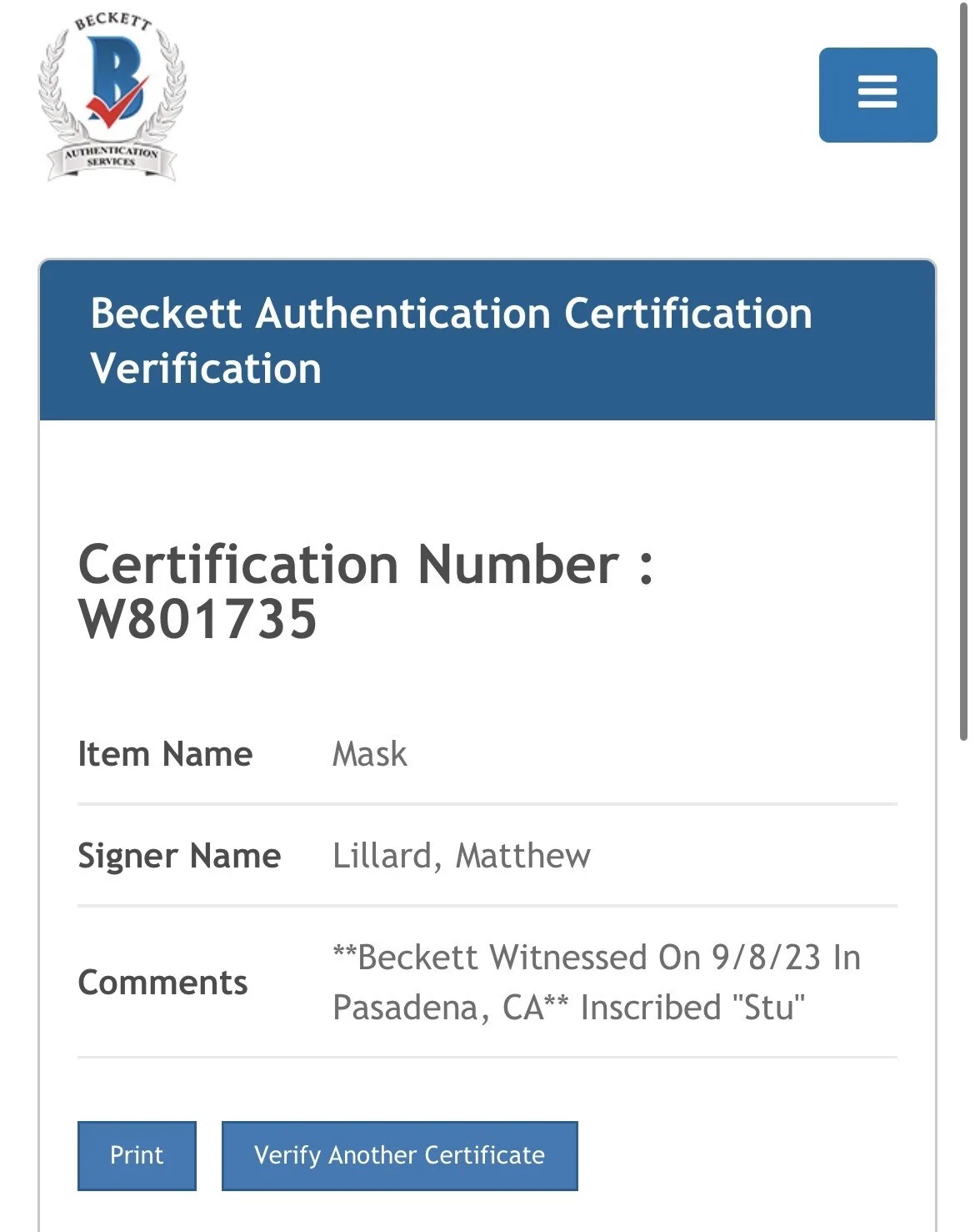 Matthew Lillard — MATTHEW LILLARD SIGNED SCREAM GHOSTFACE MASK STU INSCRIBED BECKETT COA W801735, изображение 4
