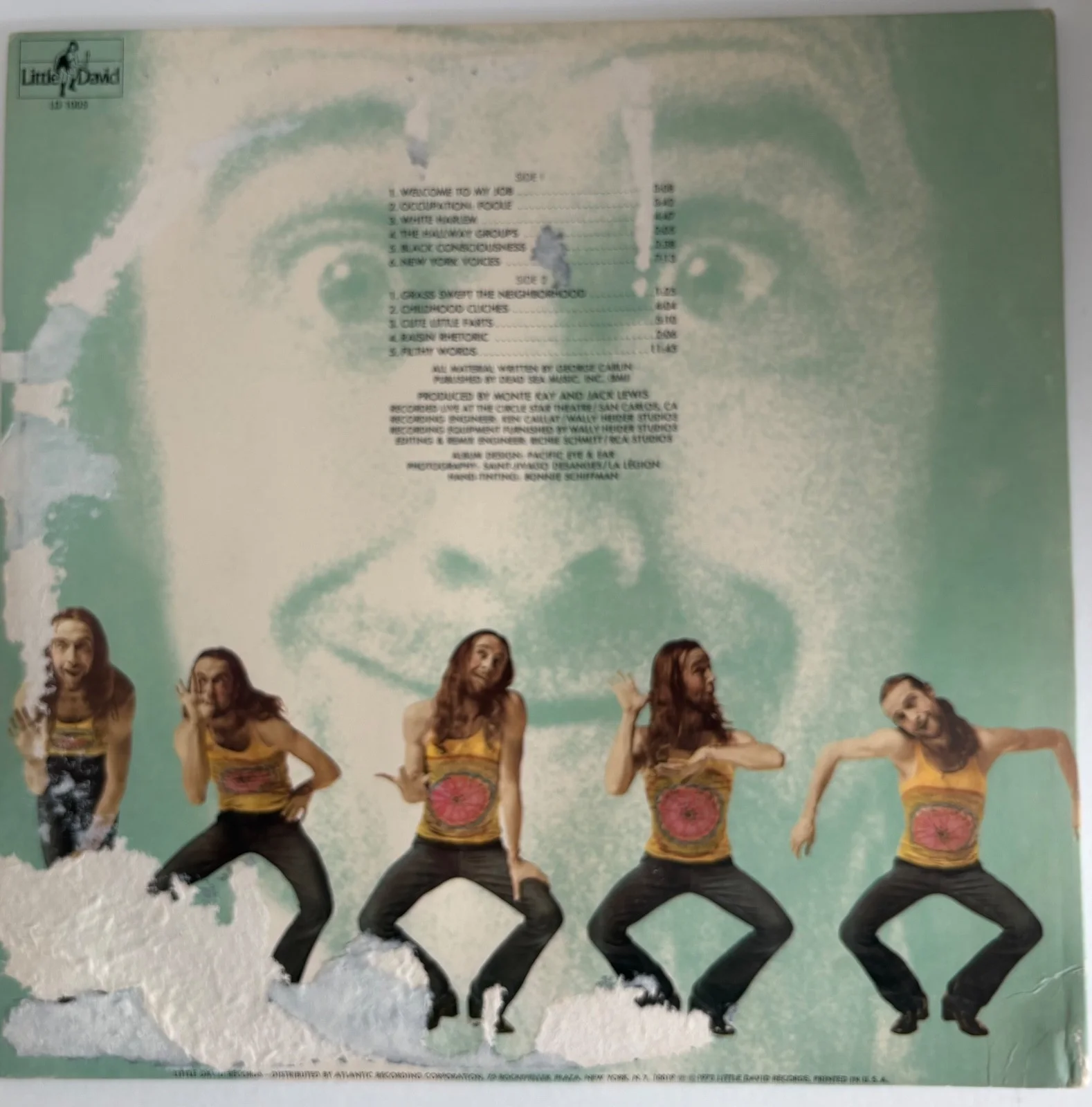 GEORGE CARLIN Occupation Foole LP SIGNED Cover Little David Comedy VG+, image 2