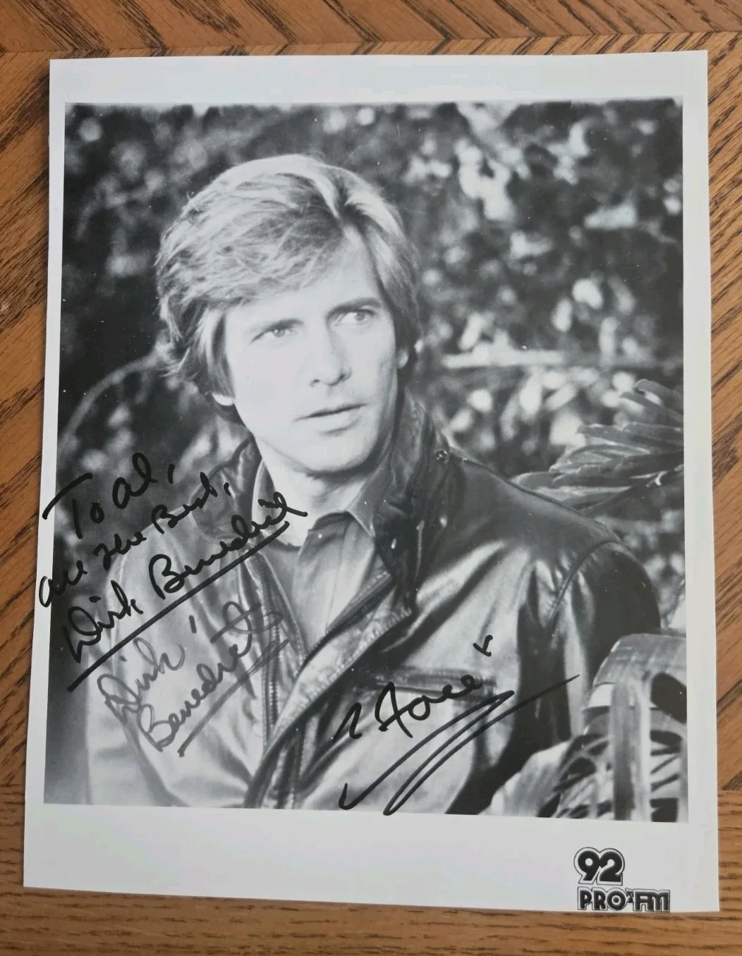 Dirk Benedict — Dirk Benedict rare signed vintage 8x10 photo, "A-Team" with "Face" inscription