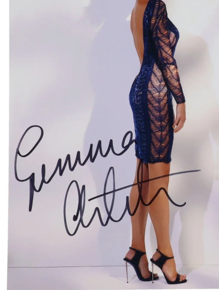 Sexy Gemma Arterton Autographed Signed 8x10 Photo ACOA Dress Heels 007 Titans 🔥, изображение 2