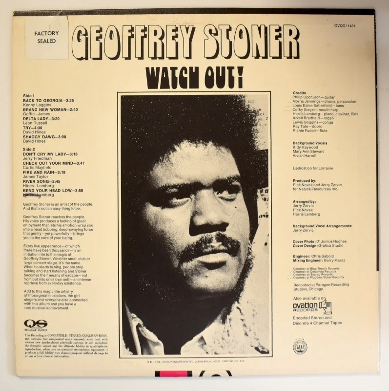 Geoffrey Stoner - Watch Out [LP] Promo, image 3