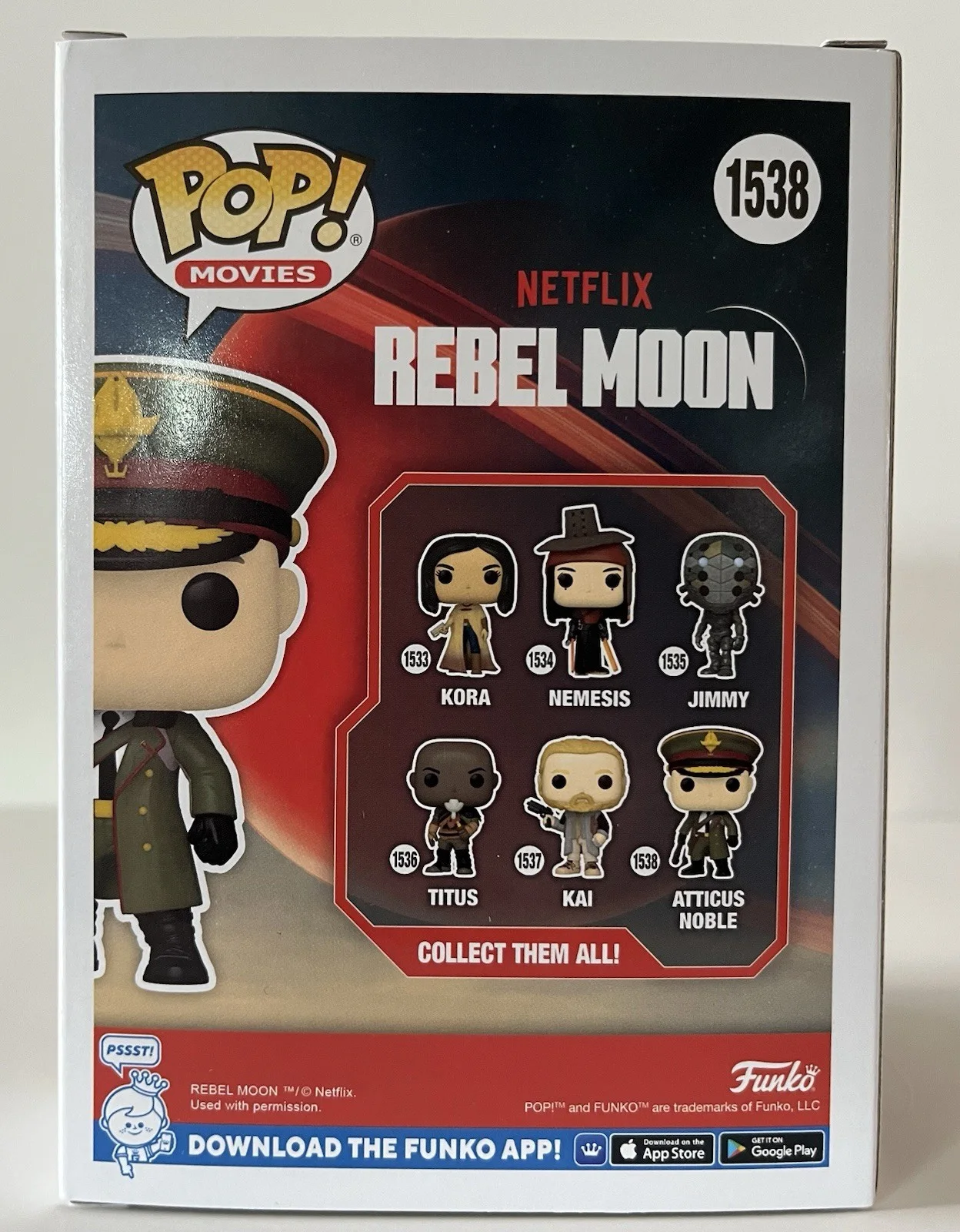 Ed Skrein — Ed Skrein Signed “Rebel Moon” # 1538 Atticus Noble Funko Pop (Beckett), изображение 3