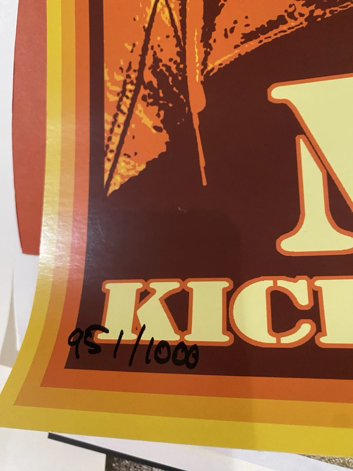 MC50 Kick Out The Jams 50th Tour Poster Signed Wayne Kramer #951/1000, image 3