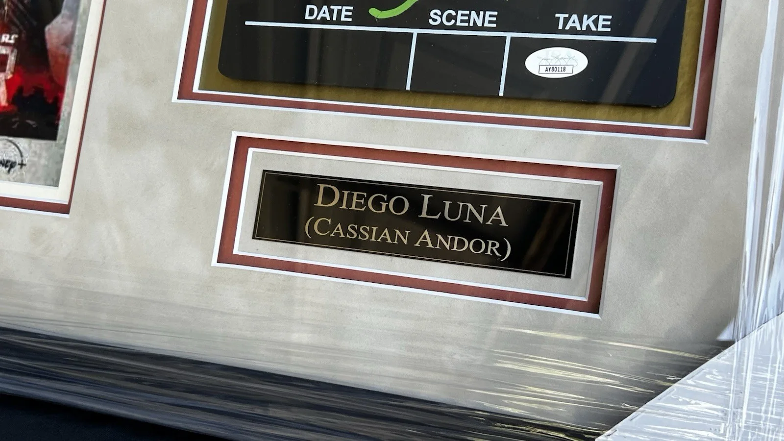 Diego Luna — Diego Luna Signed Autograph ANDOR Star Wars Clapboard Custom Frame JSA authenti, image 3