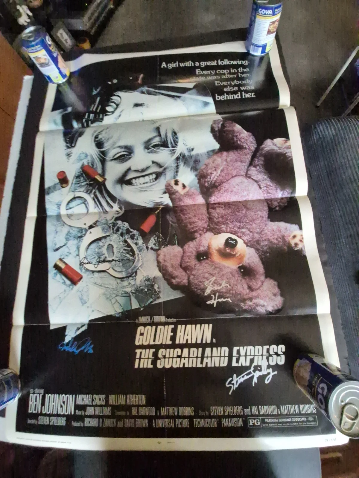 SEE BELOW — THE SUGARLAND EXPRESS CAST SIGNED-THE MOVIE POSTER-w/COA ekim