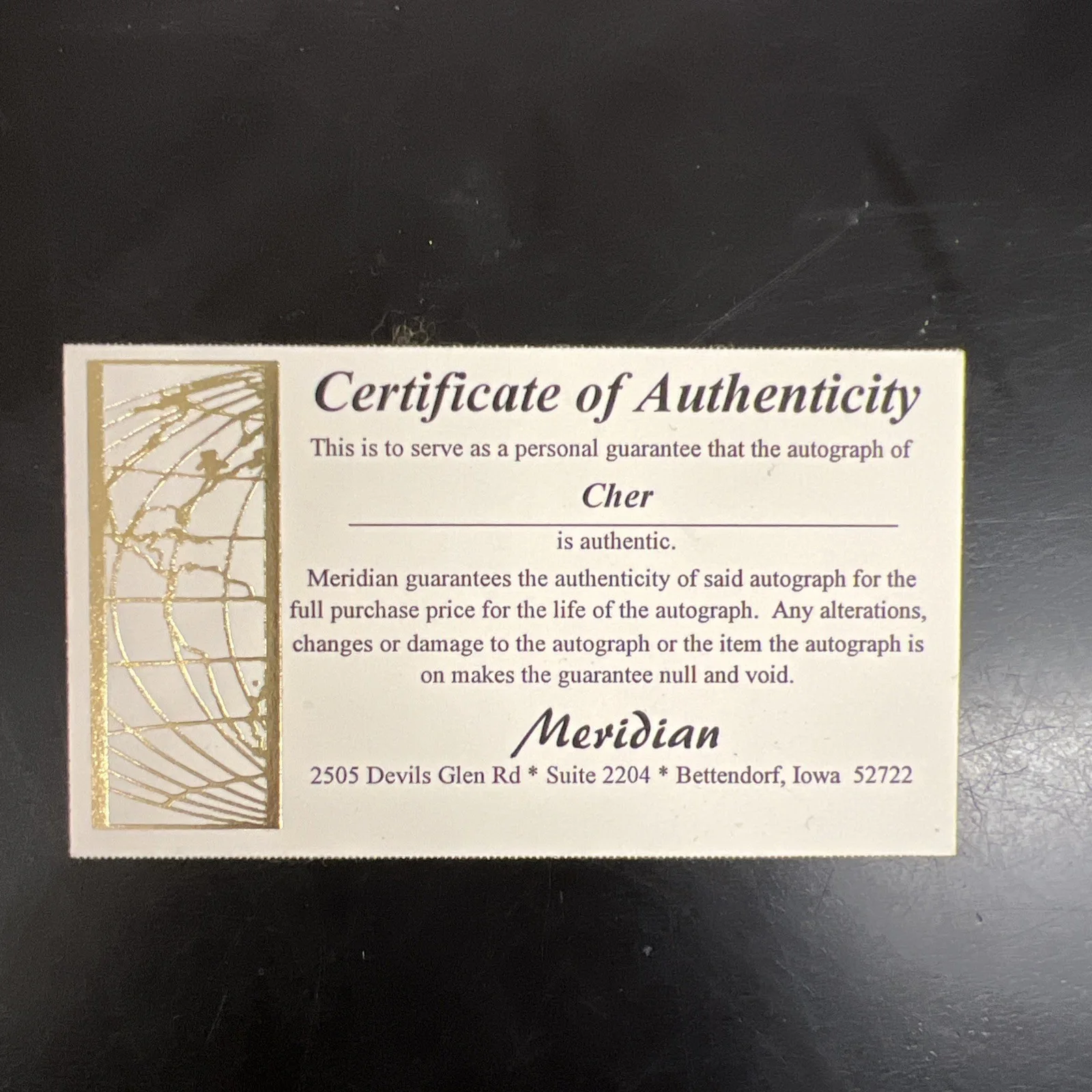 8x10 Autograph Photo Of Cher With Certificate Of Authenticity. ￼, изображение 3