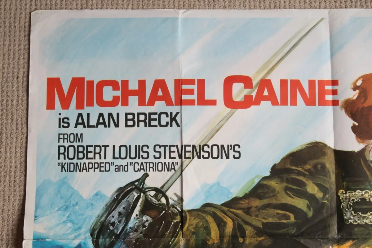 Vintage Film Poster Kidnapped - Michael Caine UK Quad Printed in England, изображение 4